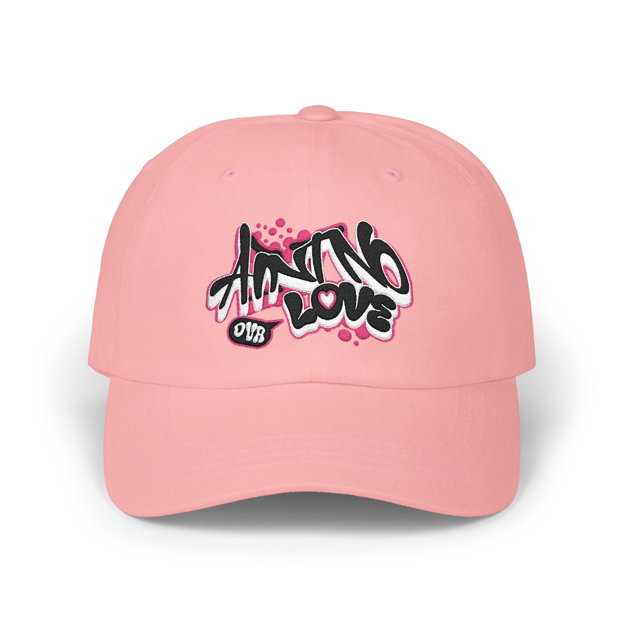 Graffiti 'NO LOVE'  Cap – White Embroidered Hat