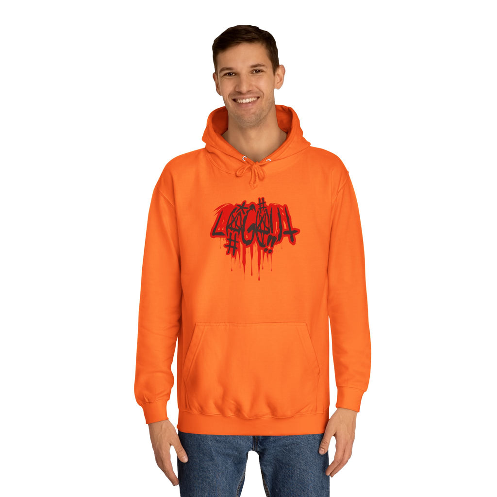 Bold Graffiti log out Hoodie, Unisex Streetwear, Comfortable Casual Wear,