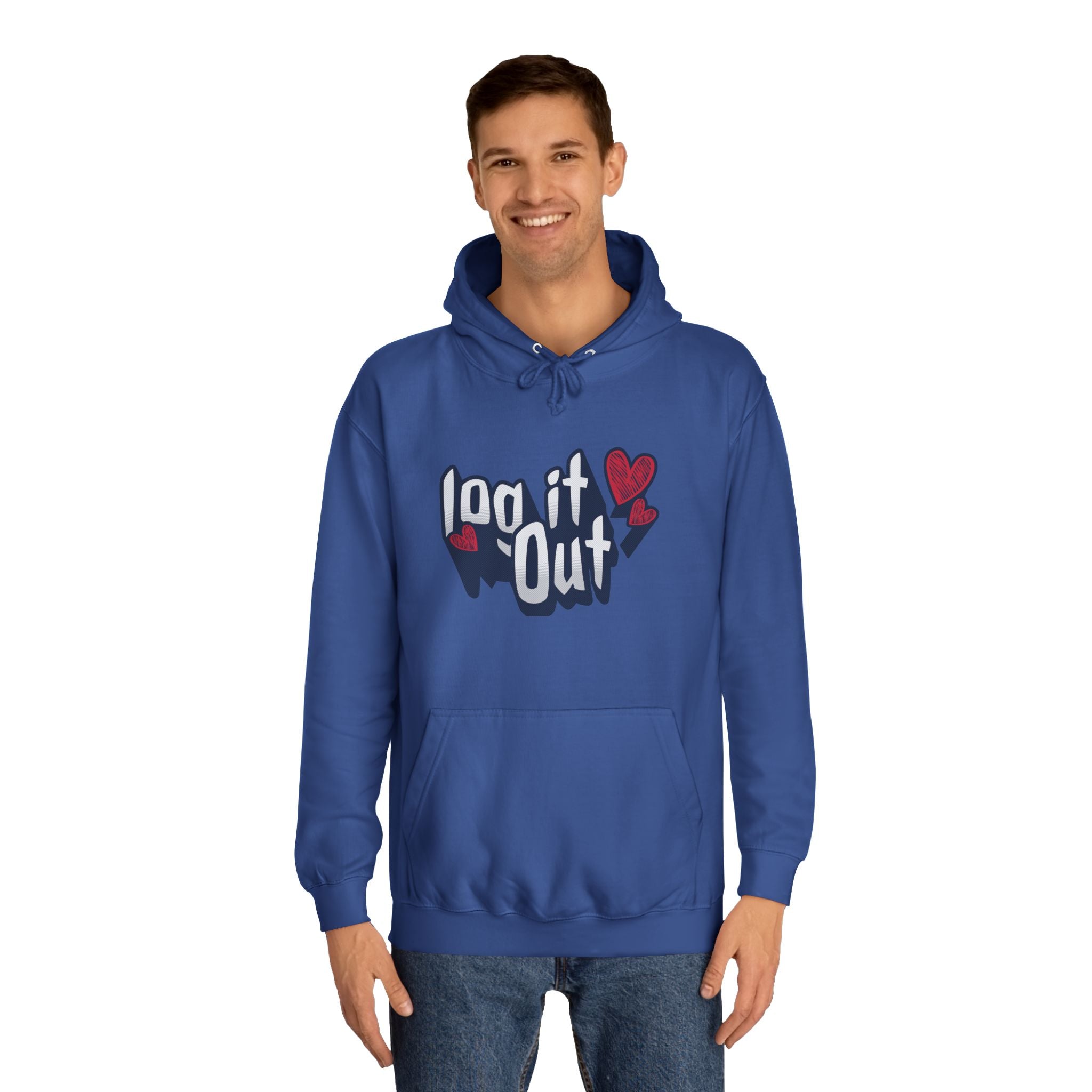Trendy Log it out Hoodie, Cozy Unisex Sweatshirt, Perfect Gift, Casual Wear, Comfortable Hoodie for Everyday Use