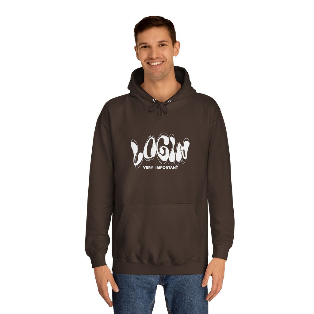 Cool College Unisex Hoodie - LOGIN, Apparel, Funny Hoodie, Gift, Cozy Wear,Trendy Fashion
