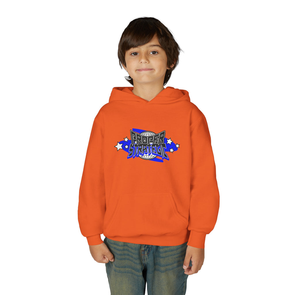 Youth Hoodie — 'Strategic' Graphic Pullover for Kids