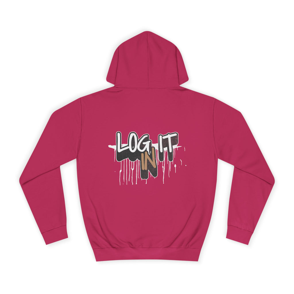 Stylish Unisex Log it in Hoodie, Cozy Custom Wear, Custom Apparel, Trendy Sweatshirt, Casual Hooded Top, Comfortable Daily Wear