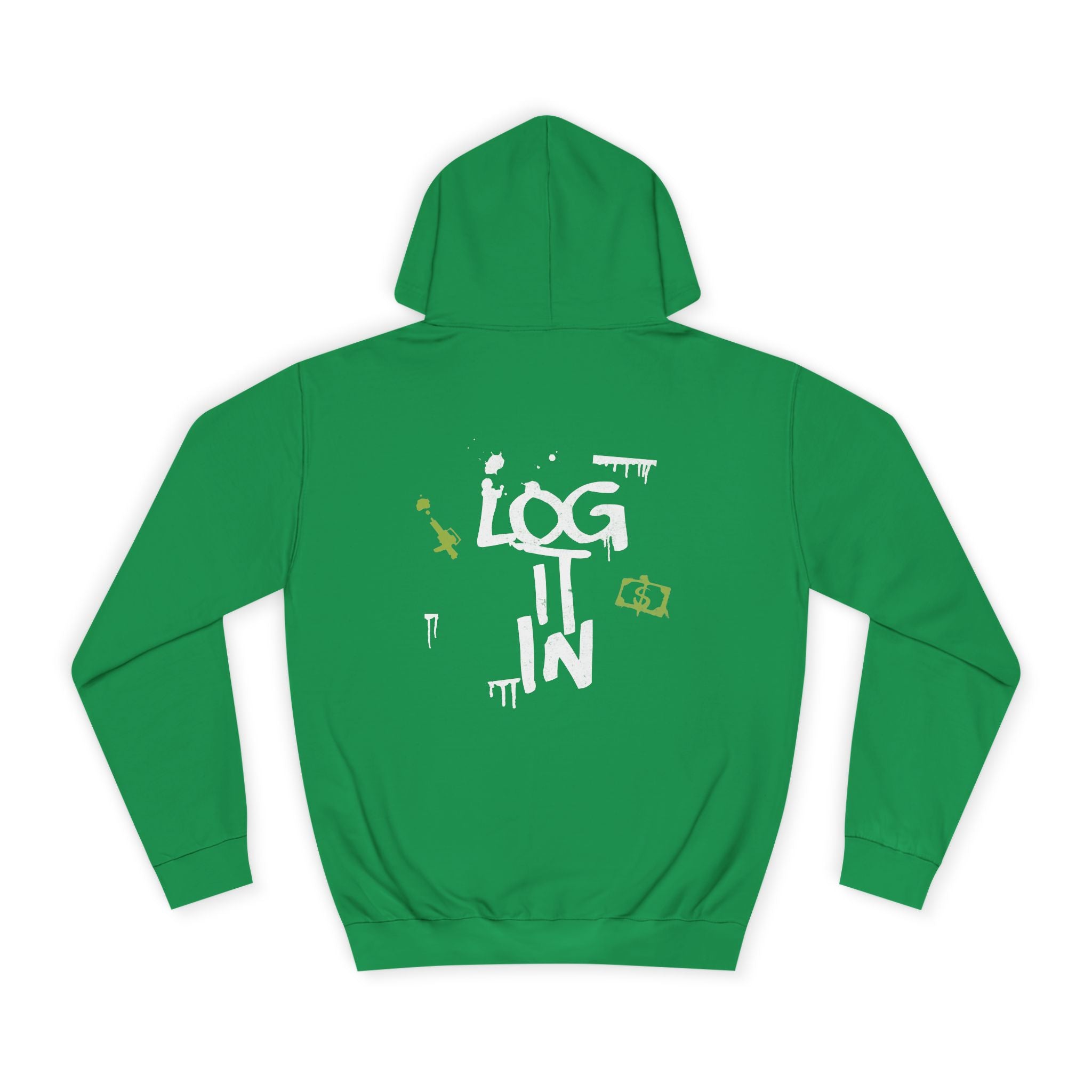 log it in Hoodie — Minimal Vintage Print