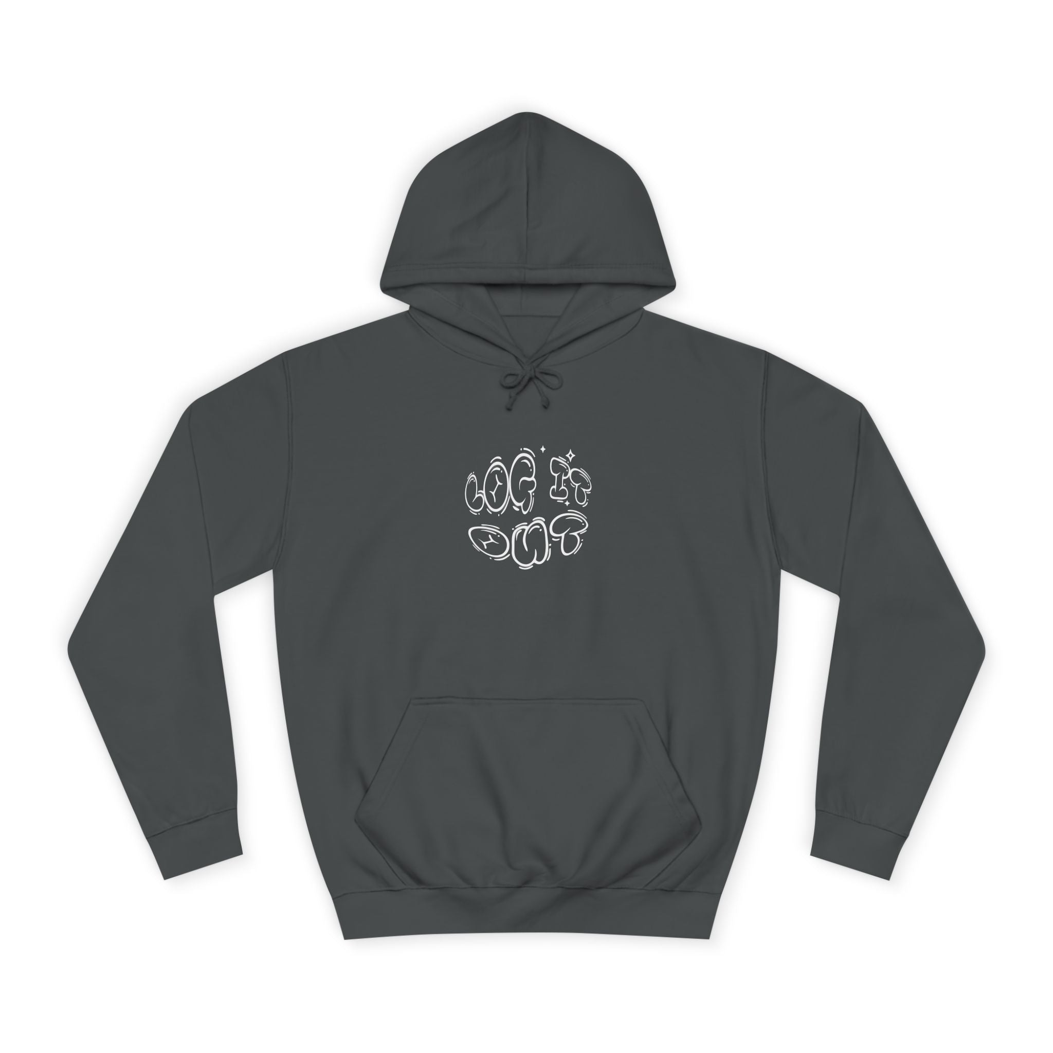 Cozy Unisex Hoodie - "Log It Out" Graphic - Perfect for Casual Wear, Gift