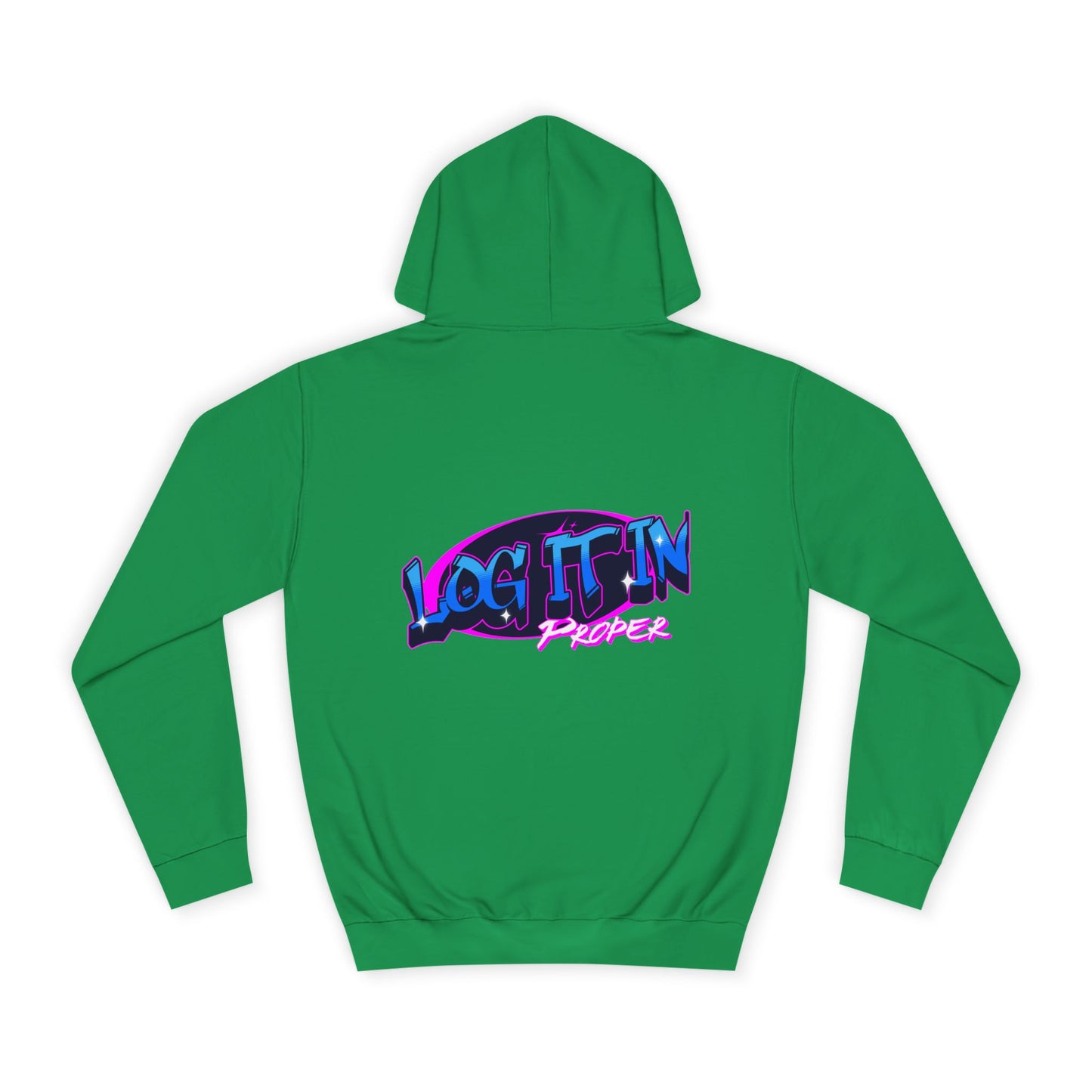 Vibrant Hoodie - Log It In, Unisex Pullover, Cozy Sweatshirt, College Apparel, Gift for Students, Trendy Fashion