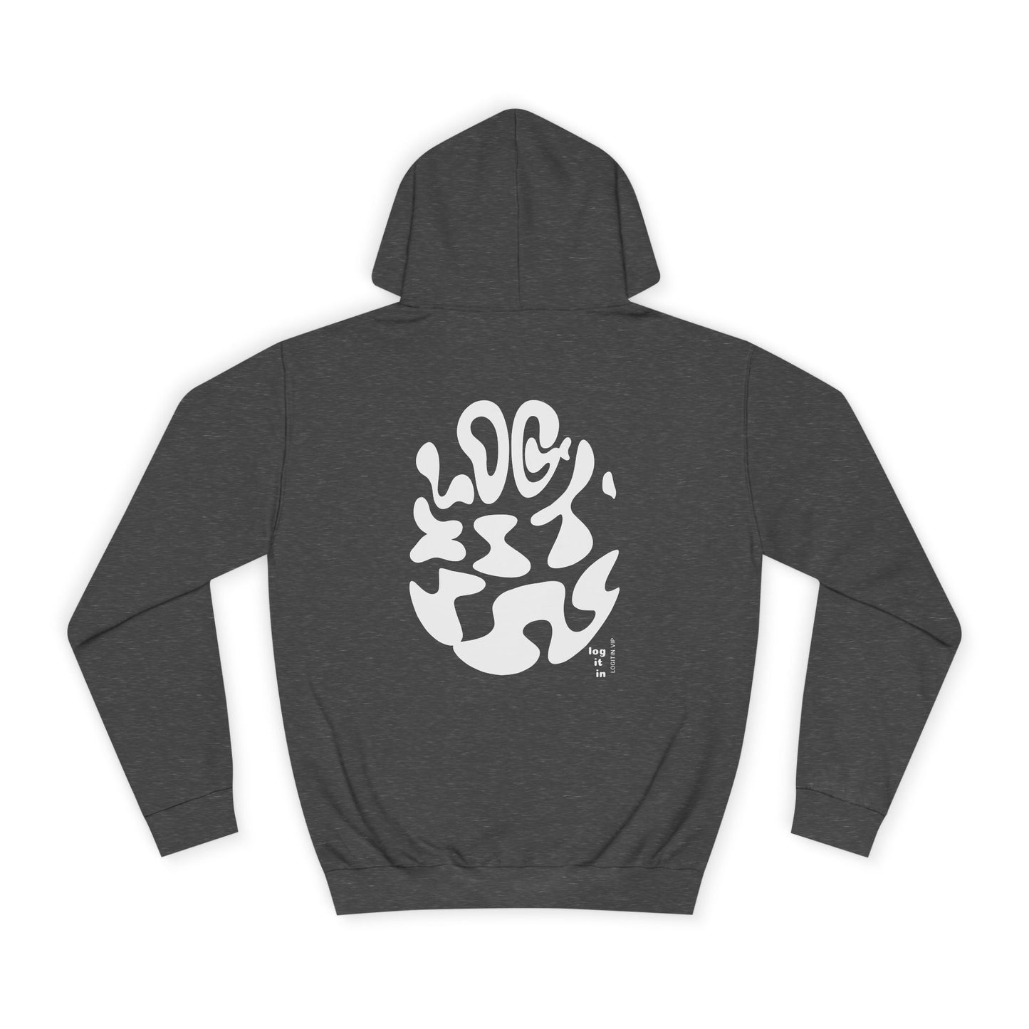 Unisex LOG IT IN Hoodie with Abstract Design - Cozy Sweatshirt for Casual Wear, Gift, Trendy Fashion