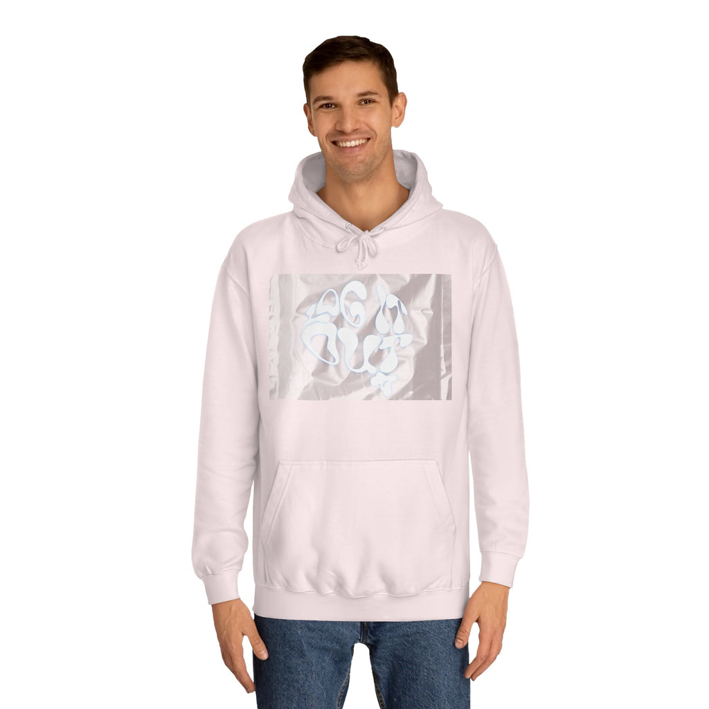 Cozy Unisex 'LOG IT OUT' Hoodie with Abstract Design, Sweatshirt, Graphic Hoodie, Casual Wear, Perfect Fit