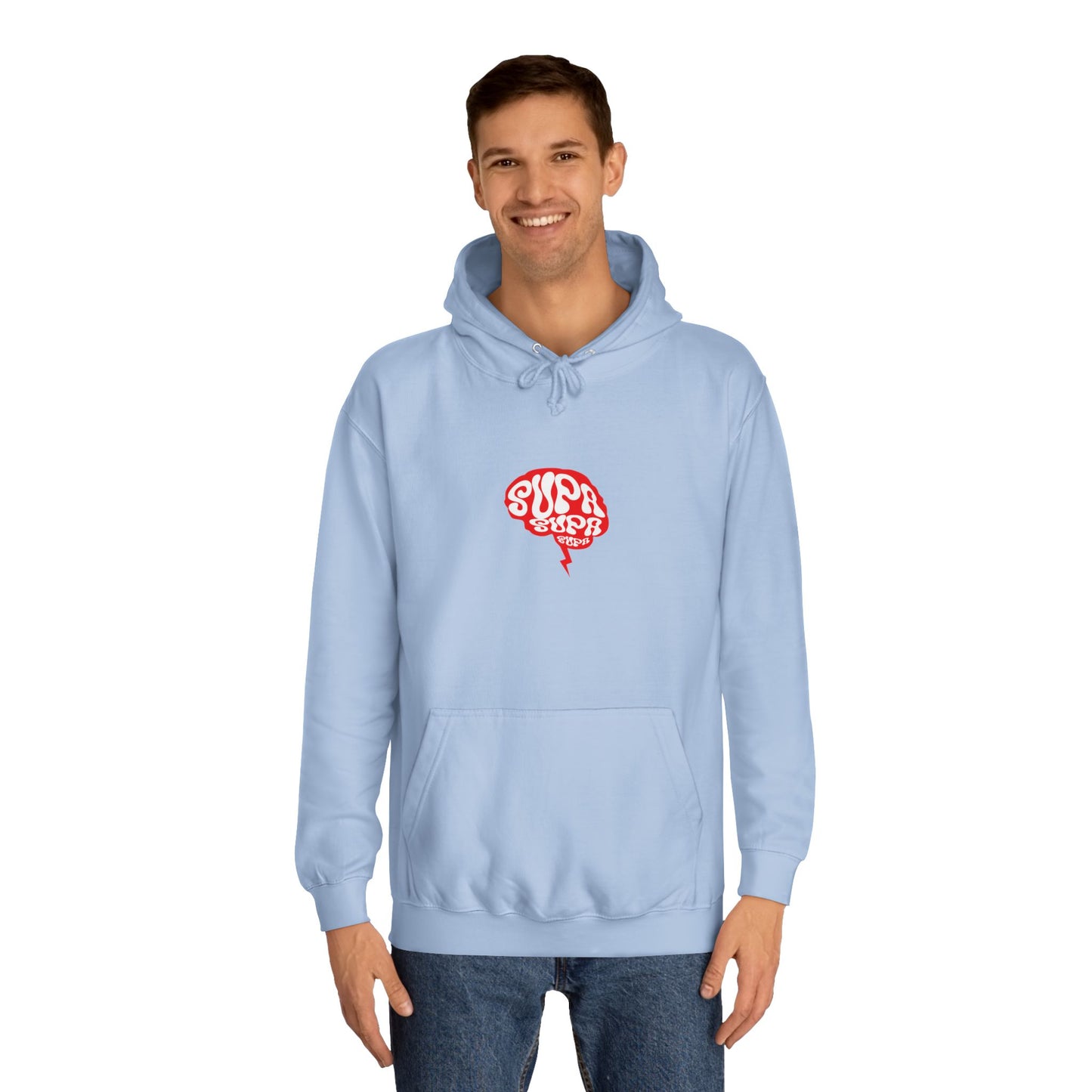 Supa Supa Hoodie, Unisex College Sweatshirt, Cozy Hoodie, Trendy Graphic Hoodie, Gift for Any One