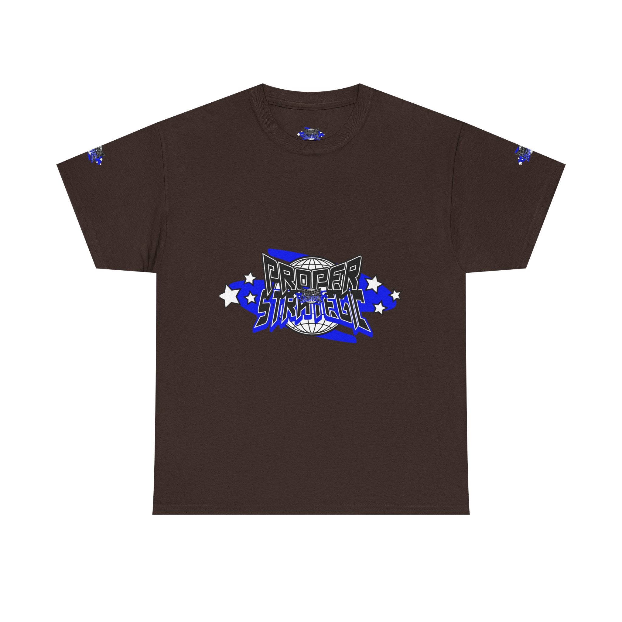Proper 'Strategic' Graphic Tee — Retro Blue Streetwear T‑Shirt