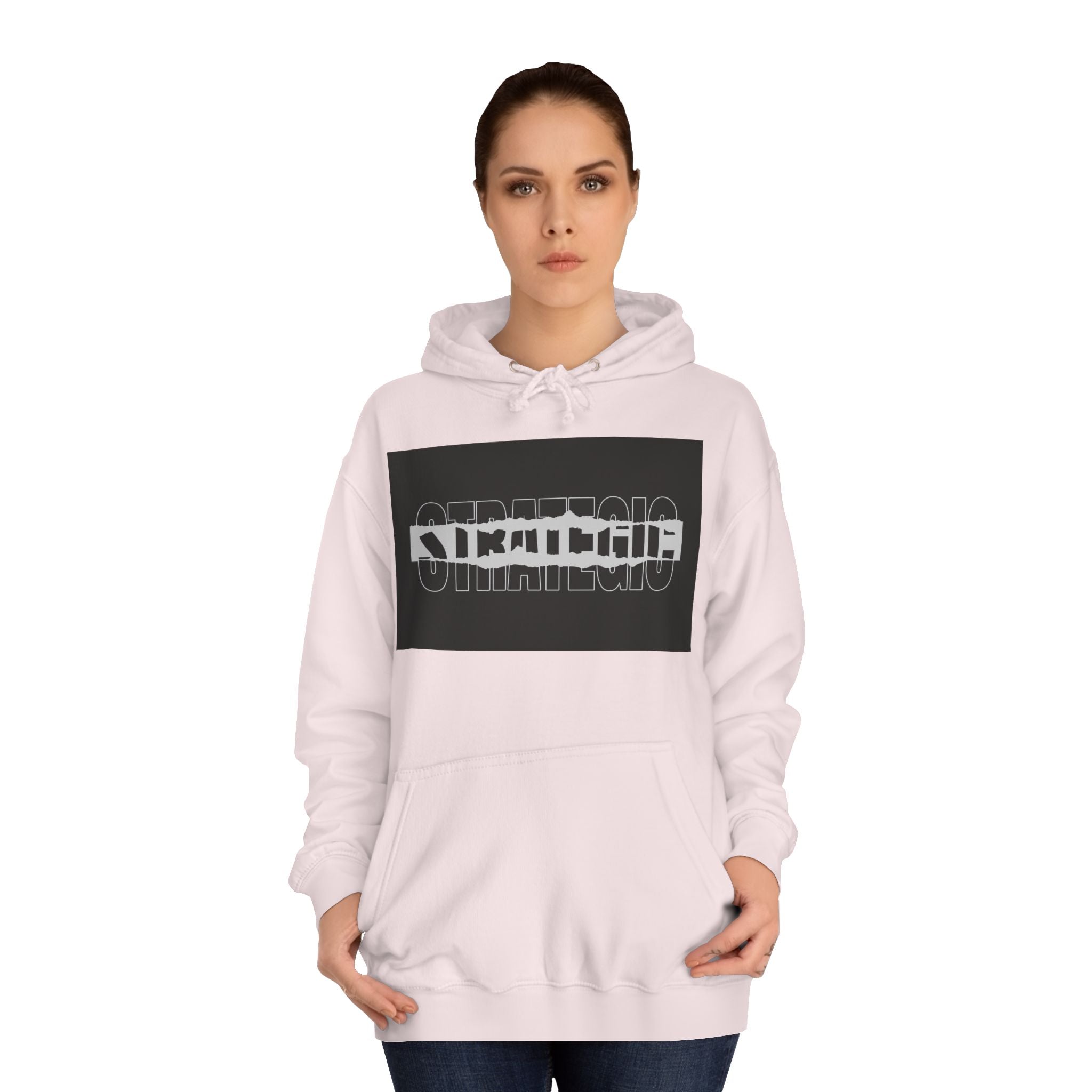 Unisex Hoodie with Strategic Print, Casual Sweatshirt,Gift, Trendy Apparel, Everyday Wear