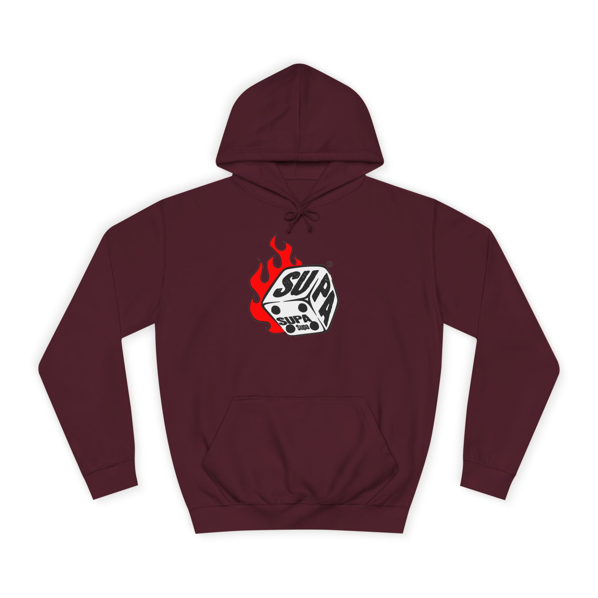 Cool Fire Graphic Unisex SUPA Hoodie, Apparel, Streetwear, Casual Wear, Unique Hooded Sweatshirt