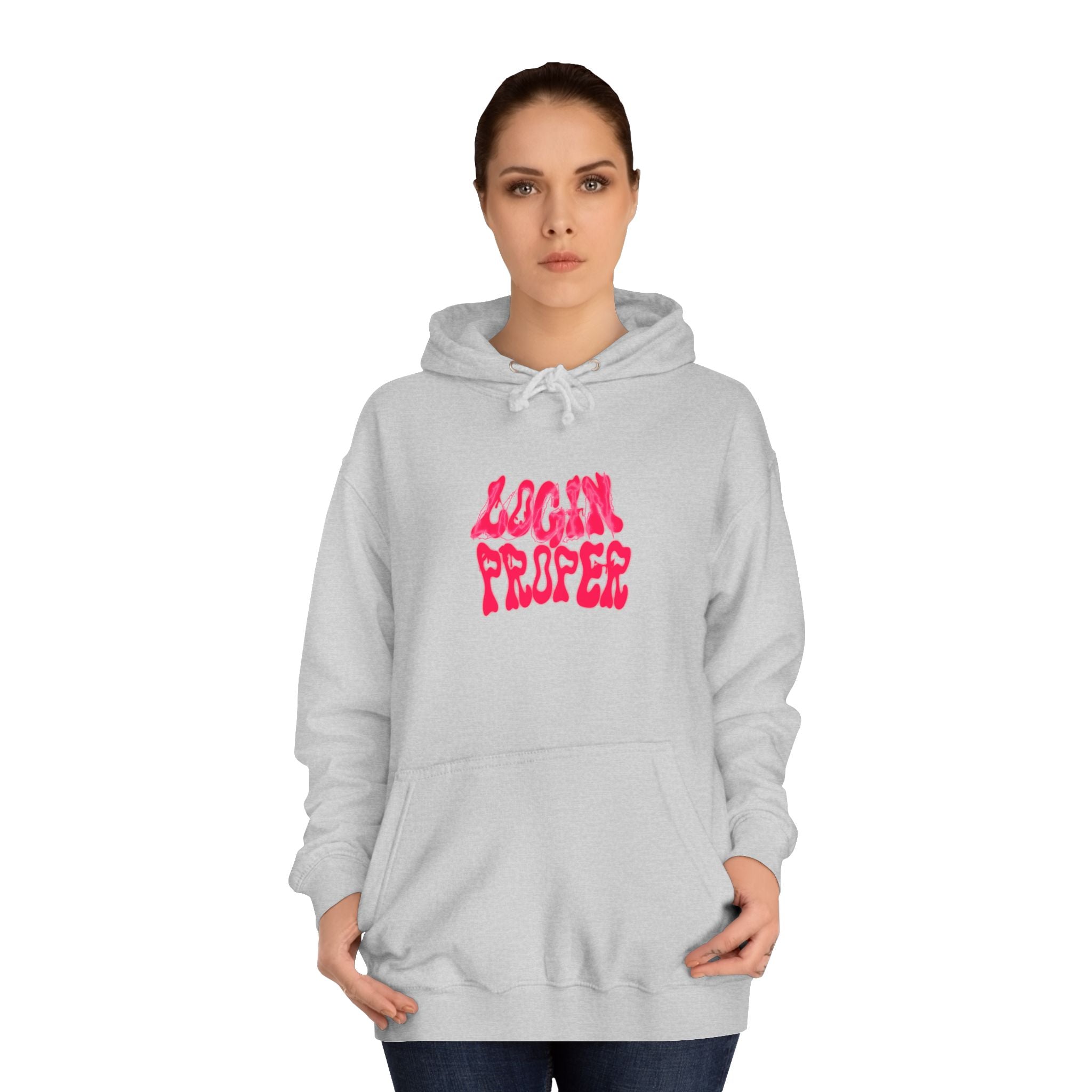 Trendy Unisex Hoodie - 'LOGIN PROPER' Graphic Sweatshirt for, Casual Wear, Gifts' Events, Street Style