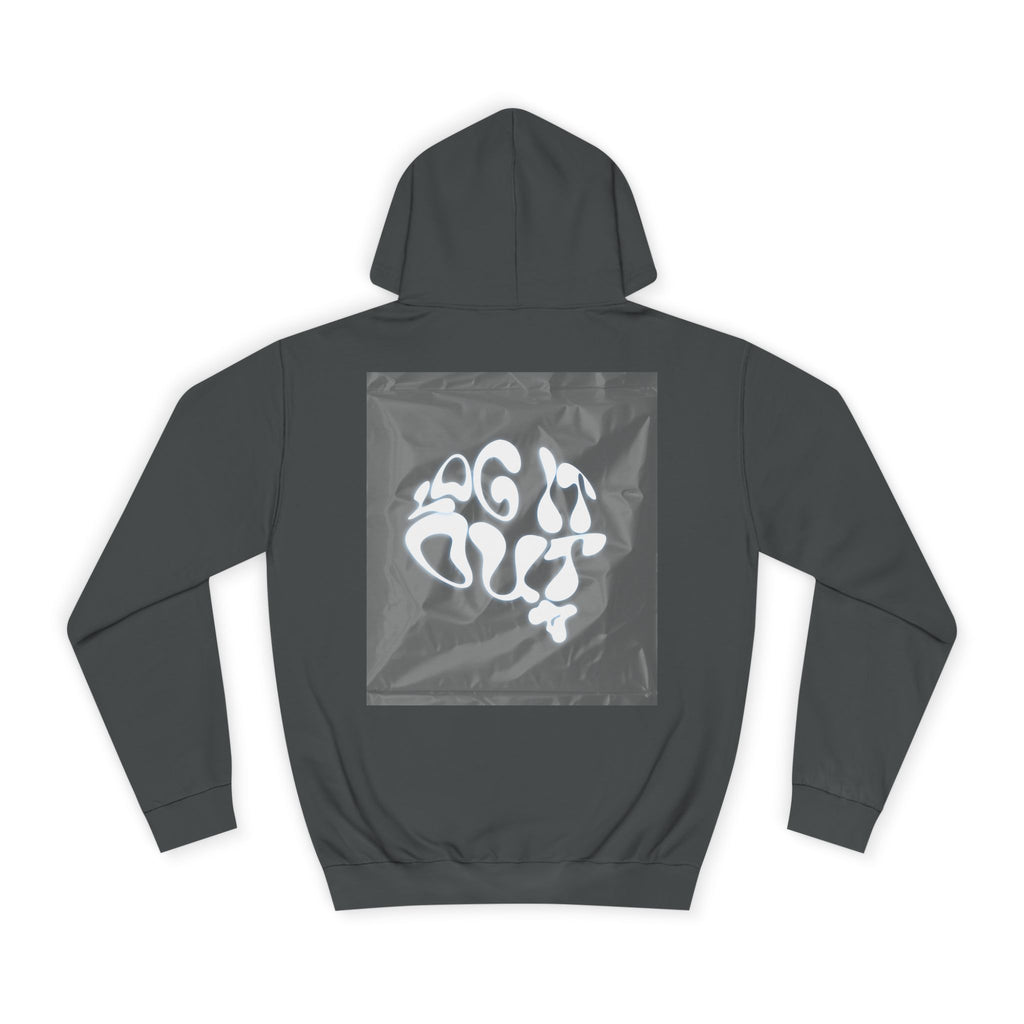 Cozy Unisex 'LOG IT OUT' Hoodie with Abstract Design, Sweatshirt, Graphic Hoodie, Casual Wear, Perfect Fit