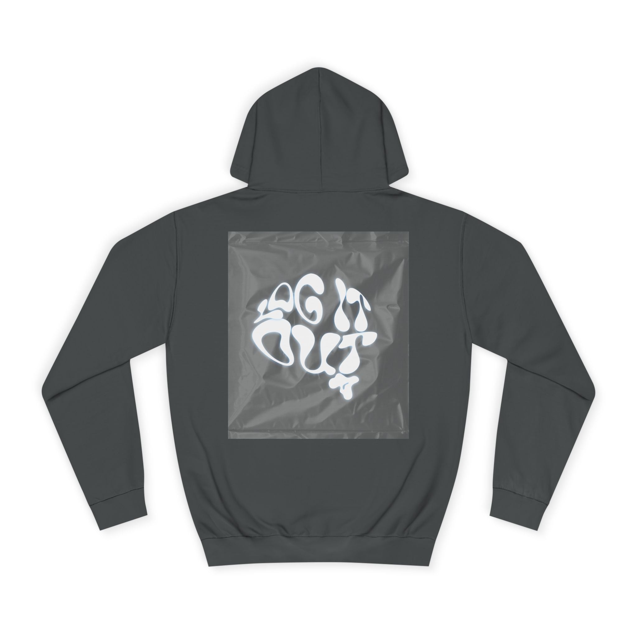 Cozy Unisex 'LOG IT OUT' Hoodie with Abstract Design, Sweatshirt, Graphic Hoodie, Casual Wear, Perfect Fit