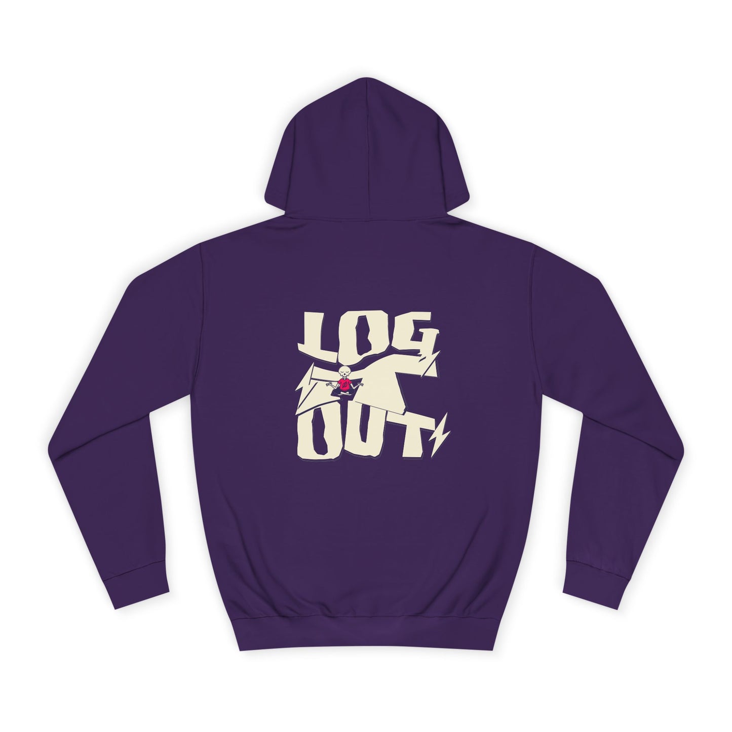 Unisex Hoodie - "LOG IT OUT" Graphic Sweatshirt, Casual Wear, Custom Apparel, Gift, Cozy Hoodie