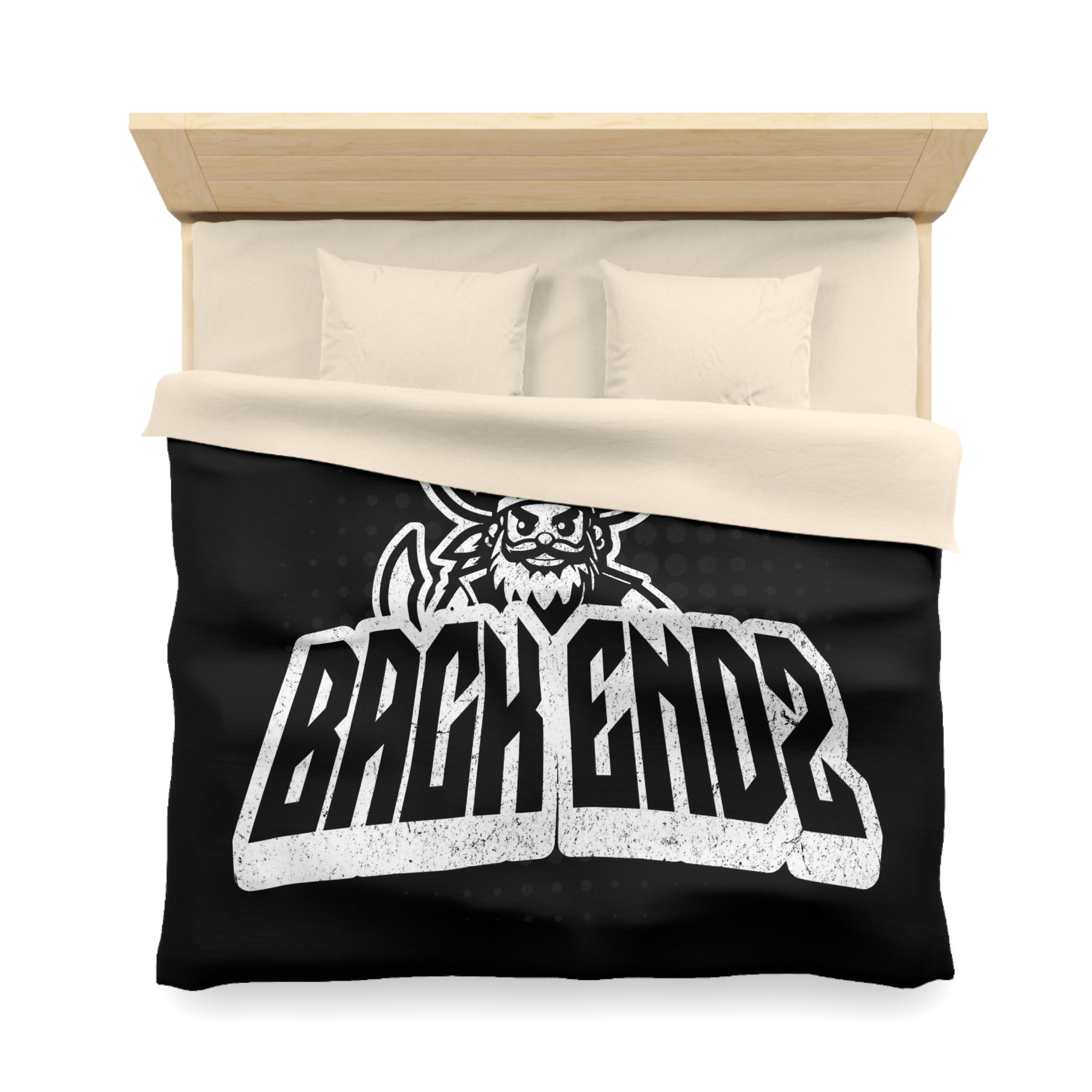 Pirate Skull 'Back Endz' Microfiber Duvet Cover — Bold Gamer / Tech Skull Bedding