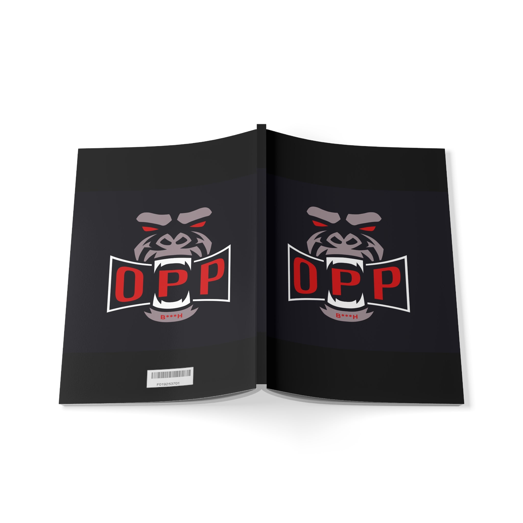 Gorilla Roar OPP A5 Softcover Notebook — Bold Red & Black Graphic Journal