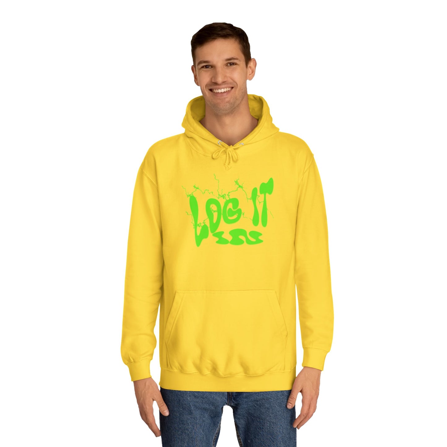 Unisex Hoodie with 'Log It in' Design, Cozy Casual Sweater for Trendy wear, Gift for Comfortable Everyday Wear