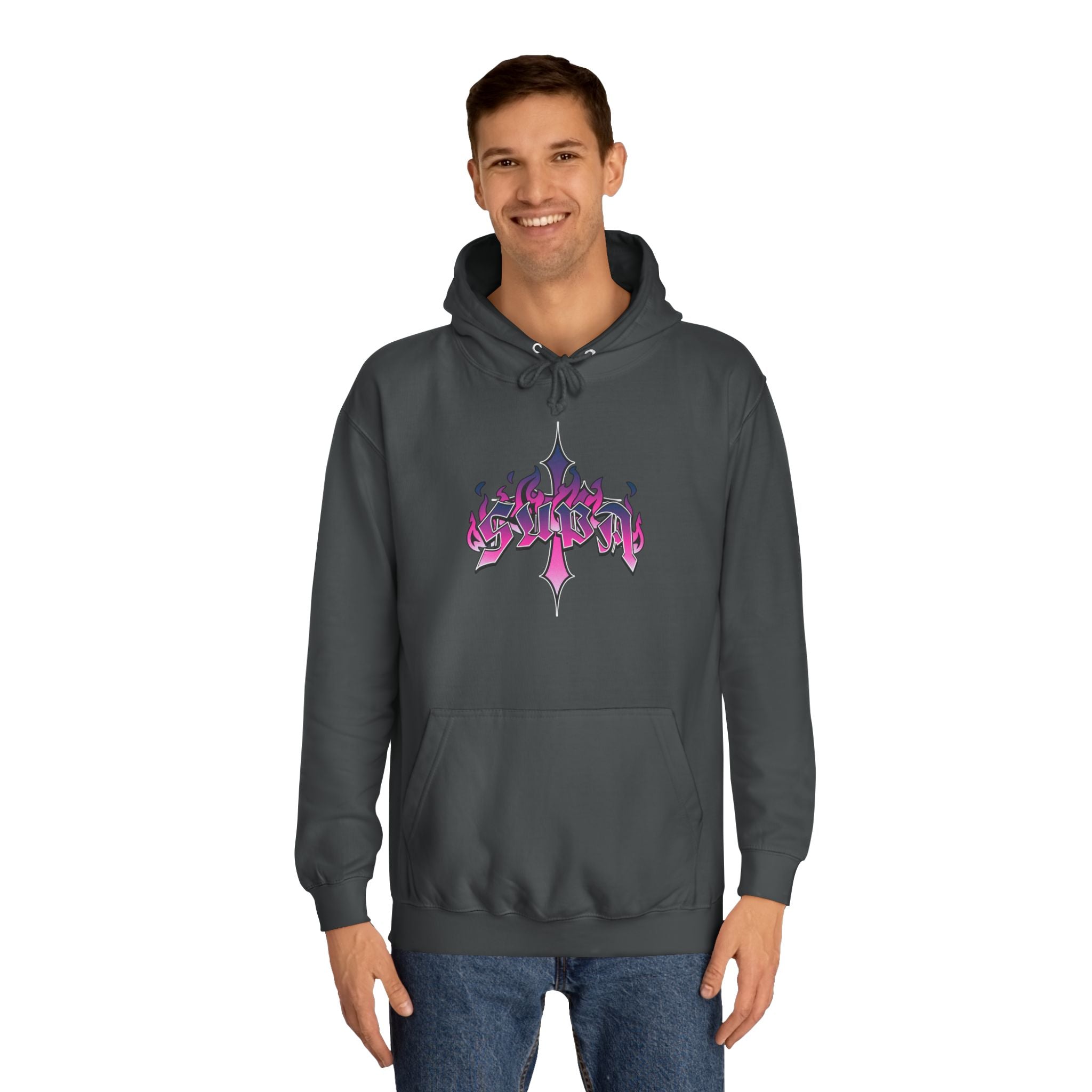 Trendy Unisex Supa Hoodie with Bold Graphic Design