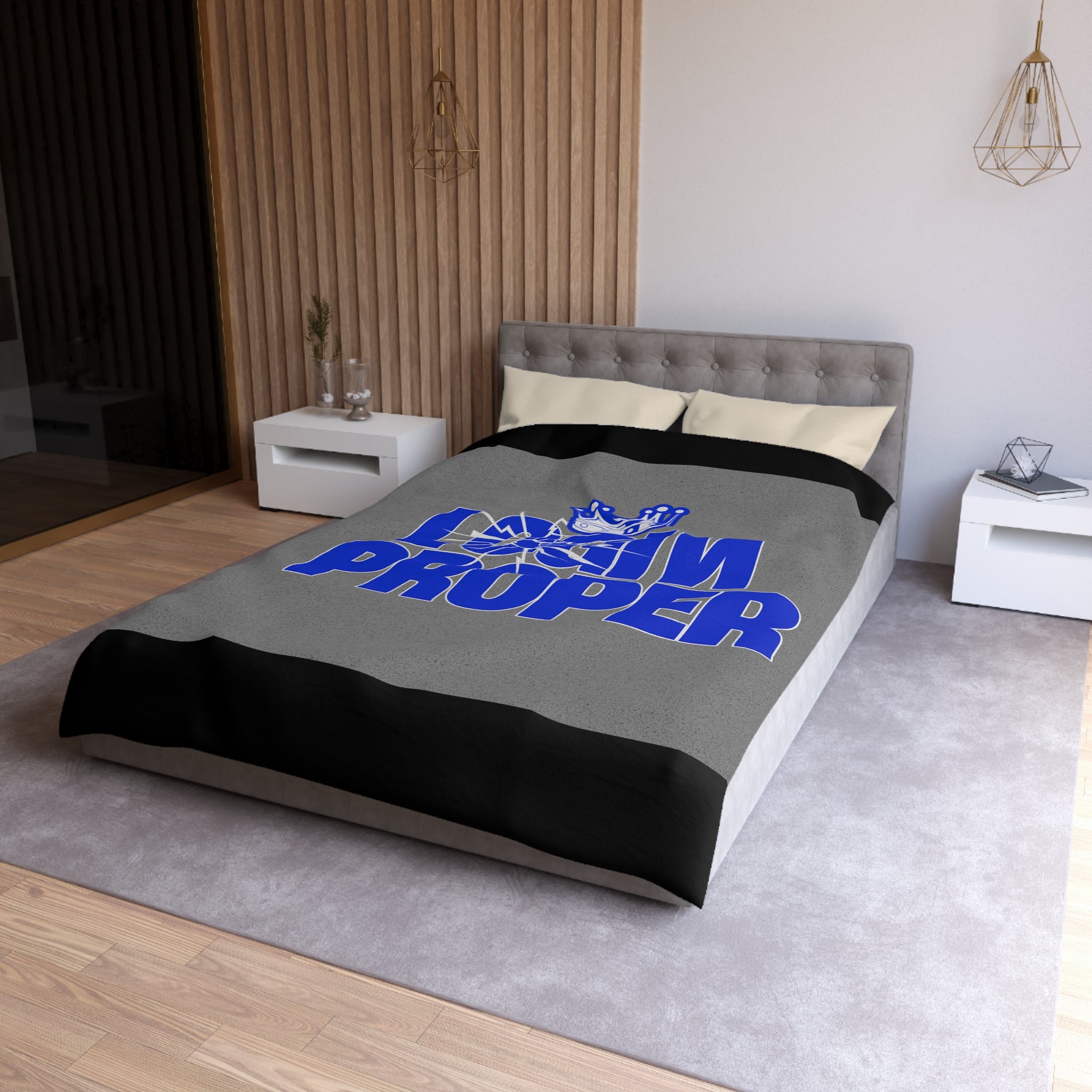 Login Proper Duvet Cover — Bold Royal Crown Graphic Bedding