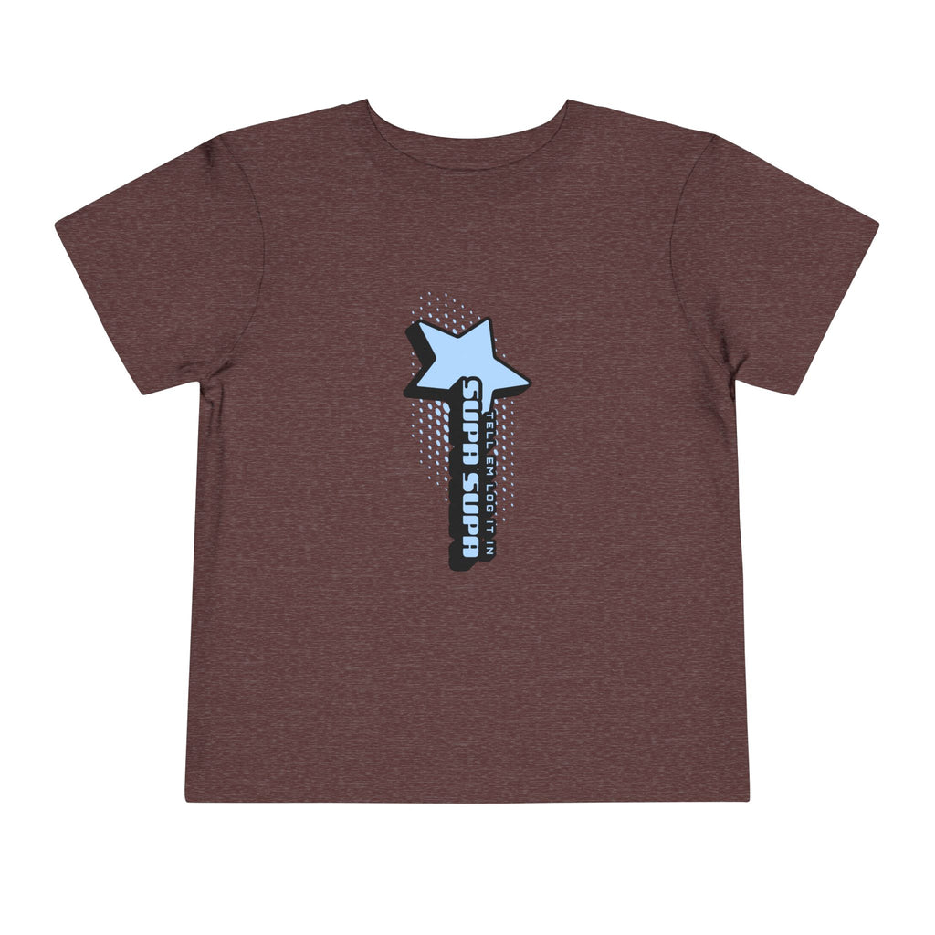 Toddler Tee — Blue Star "Tell em log it in" Graphic