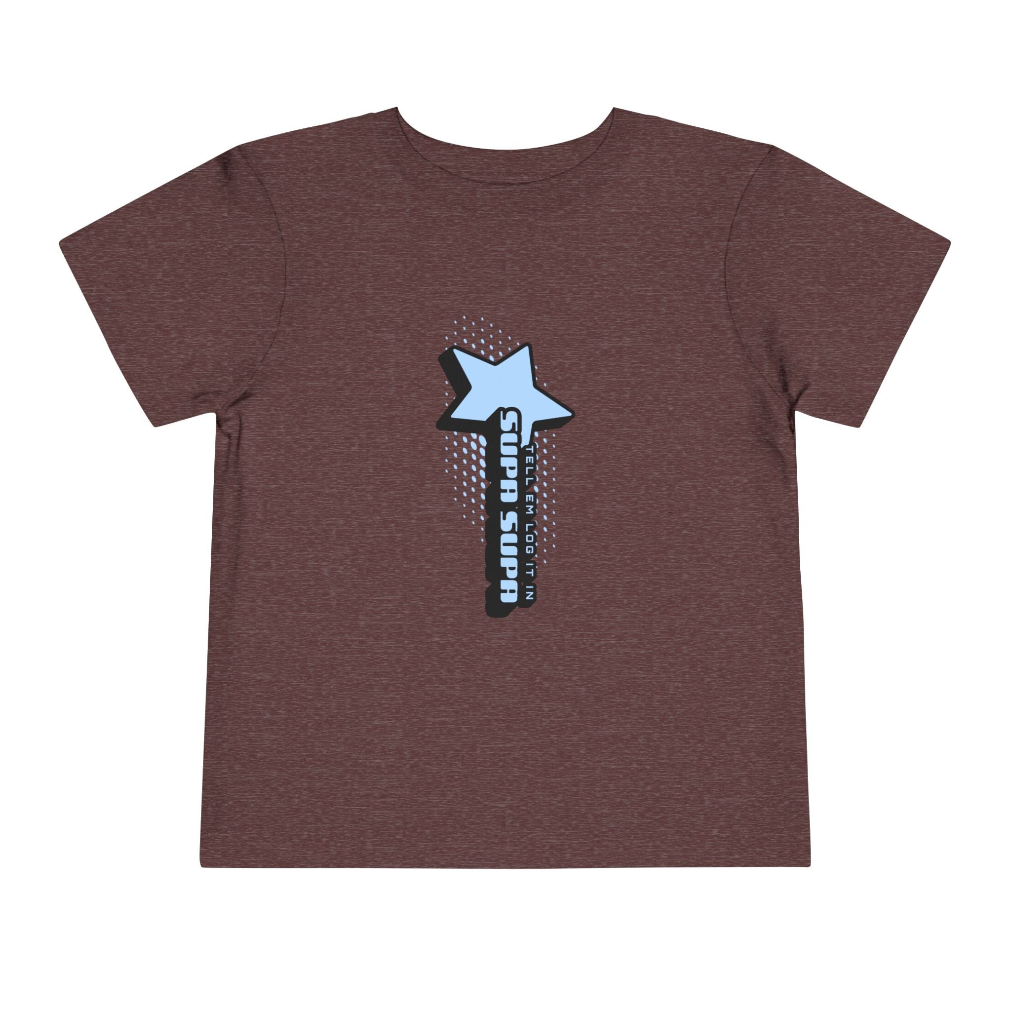 Toddler Tee — Blue Star "Tell em log it in" Graphic