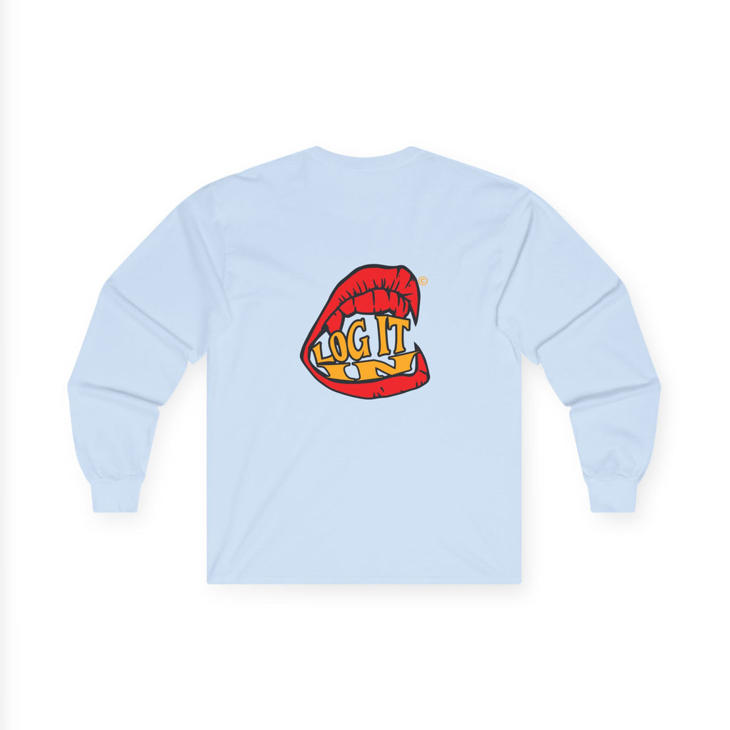 "Log It in" Graphic Long Sleeve Tee