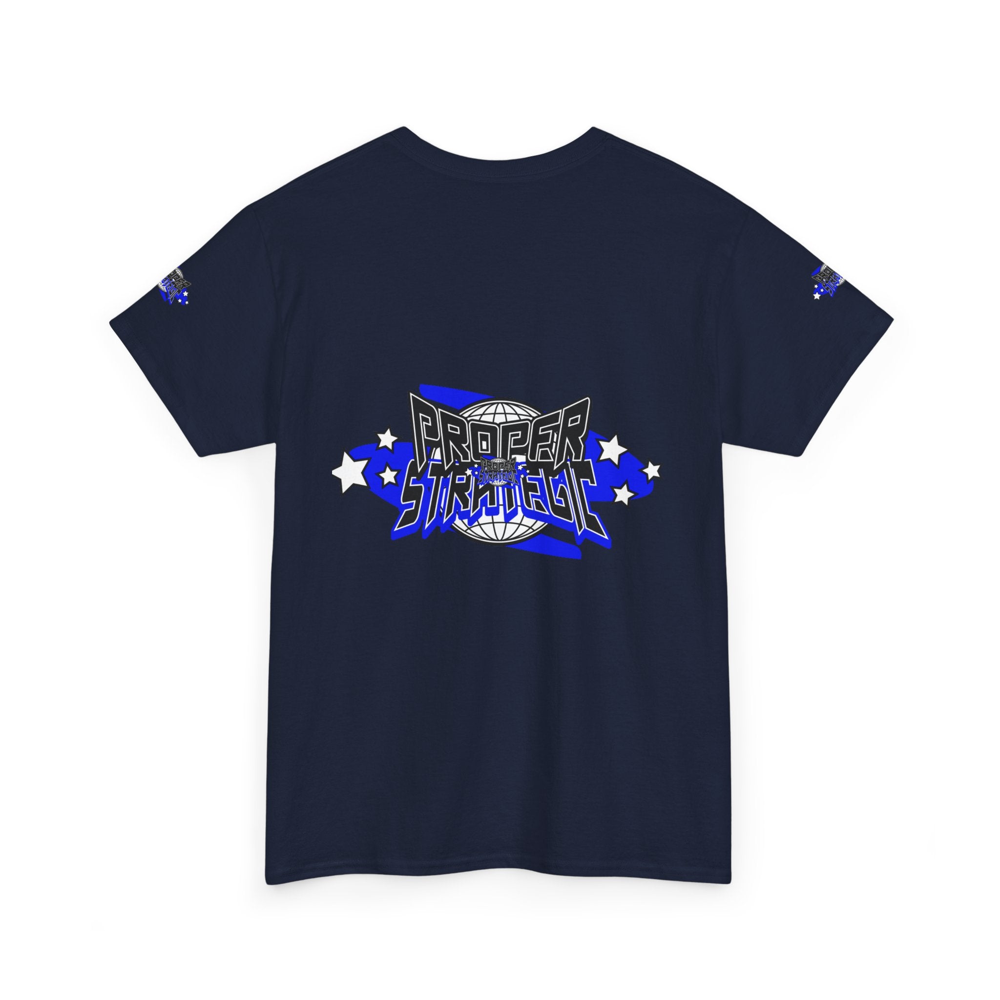 Proper 'Strategic' Graphic Tee — Retro Blue Streetwear T‑Shirt