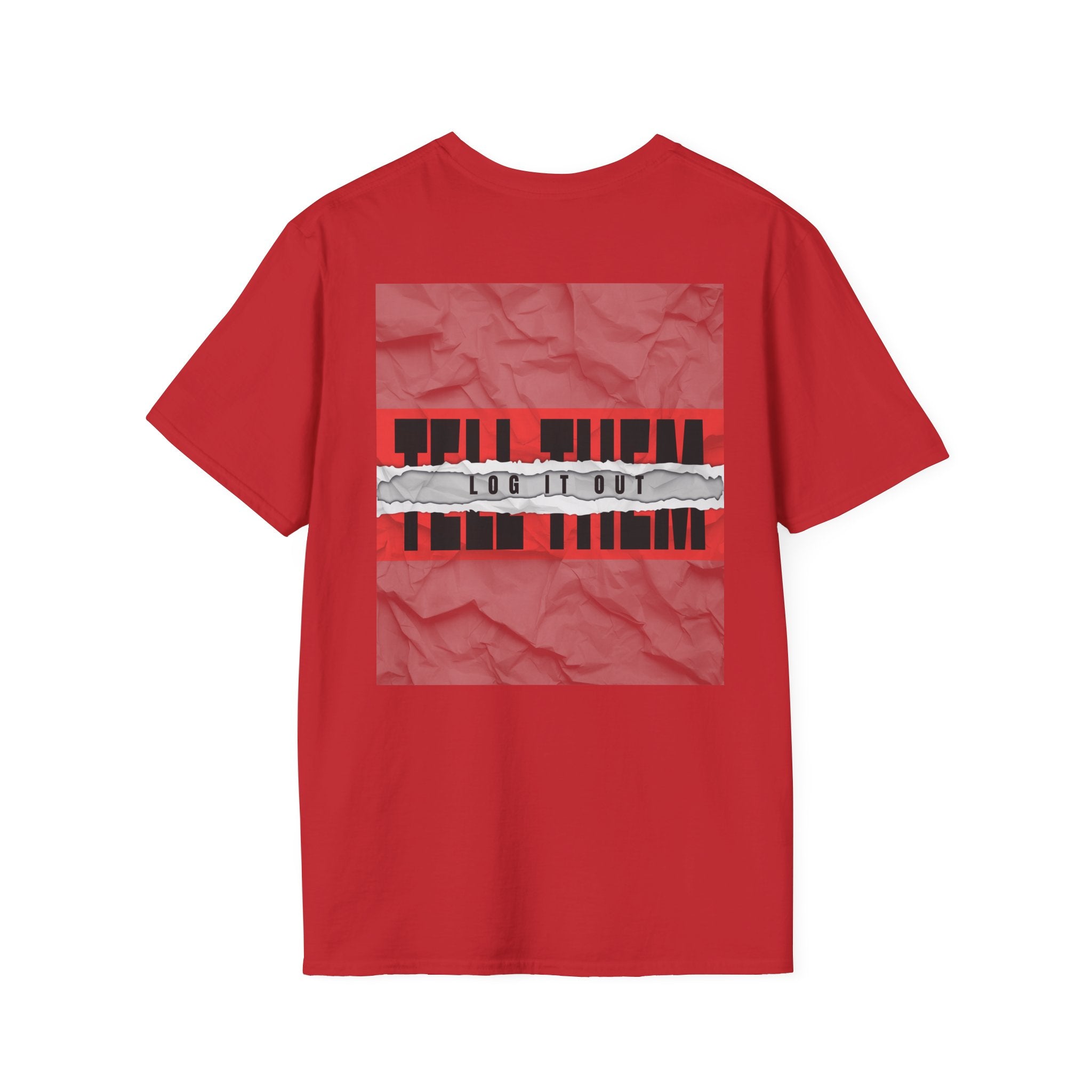 T-Shirt — LOG IT OUT Red Tape Graphic Tee ("LOG IT OUT")