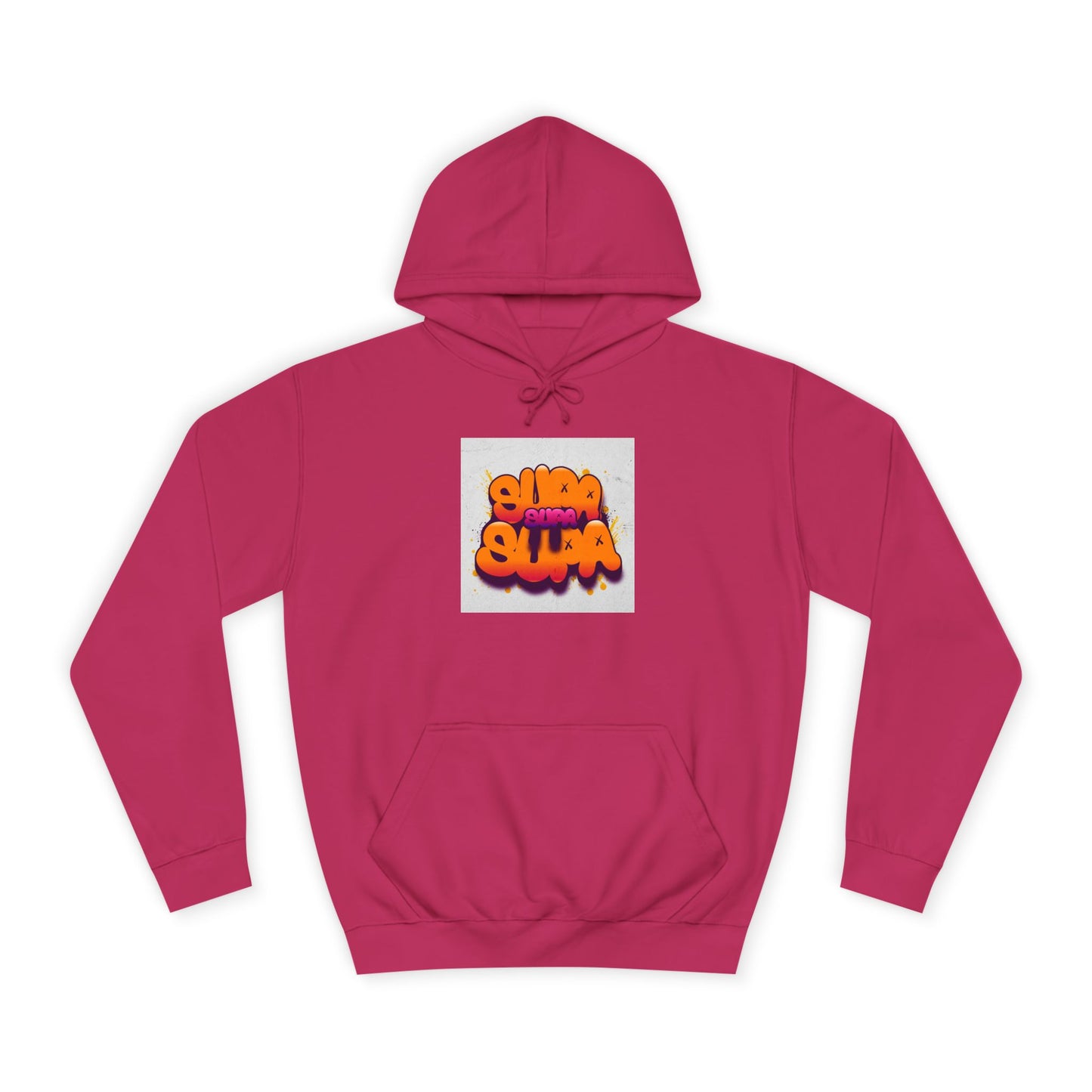 Vibrant Unisex Supa Supa Hoodie with Graffiti Design, Streetwear, Casual Wear, Gift, Fall Fashion, Trendy Spirit