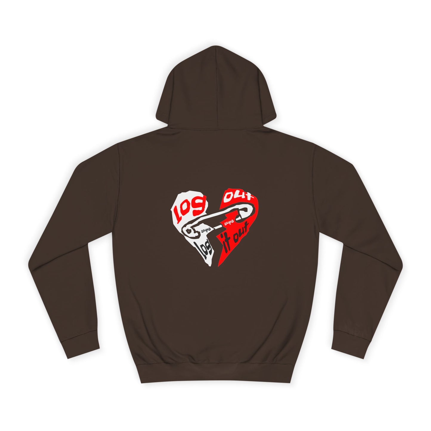 Unisex Log it out Hoodie with Heart Design | Comfortable Sweatshirt for Any One| Perfect for Events, Gifts