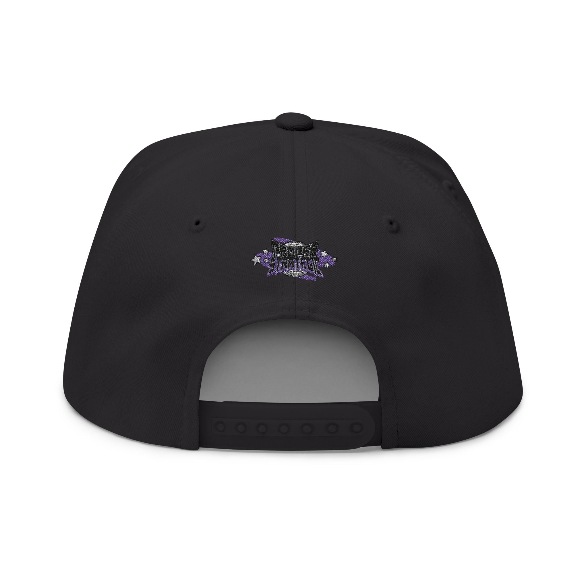 Embroidered 'Strategic' Flat Bill Cap — Retro Streetwear Snapback