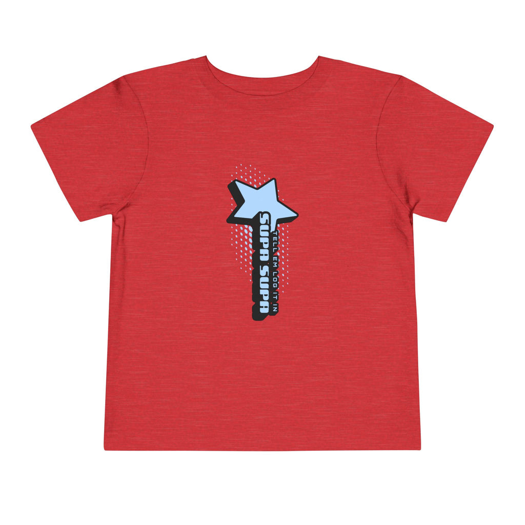 Toddler Tee — Blue Star "Tell em log it in" Graphic