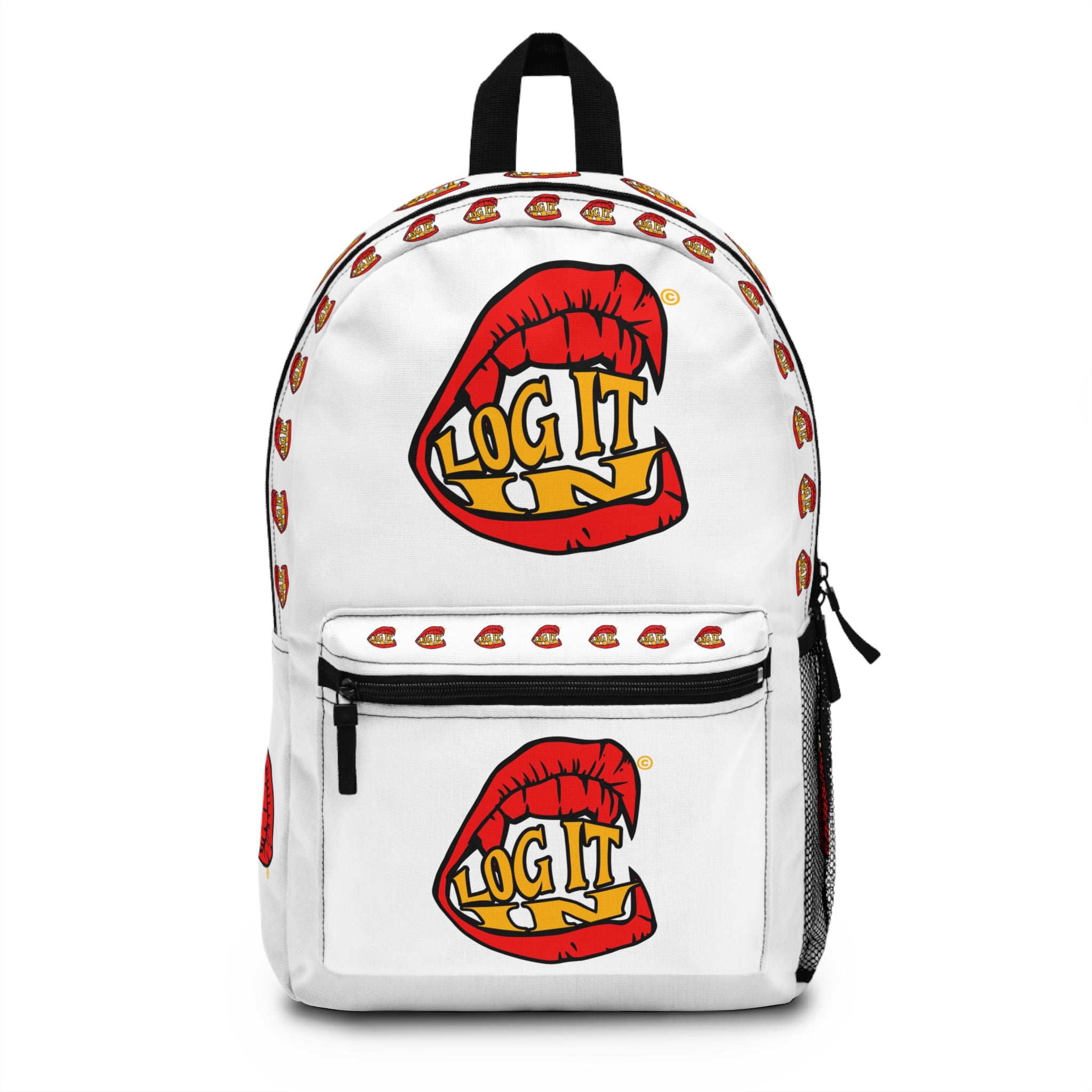 Log It in Graphic Backpack — Bold Design, Trendy Student Daypack