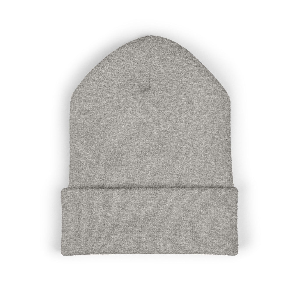 Embroidered 'Watch Your Back' Classic Cuffed Beanie — Cozy Winter Knit Hat