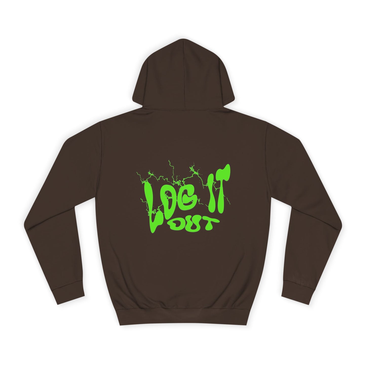 Unisex College Hoodie with 'Log It Out' Design | Trendy Wear, Gift for Everyone, Comfortable Streetwear, Cool Casual Hoodie