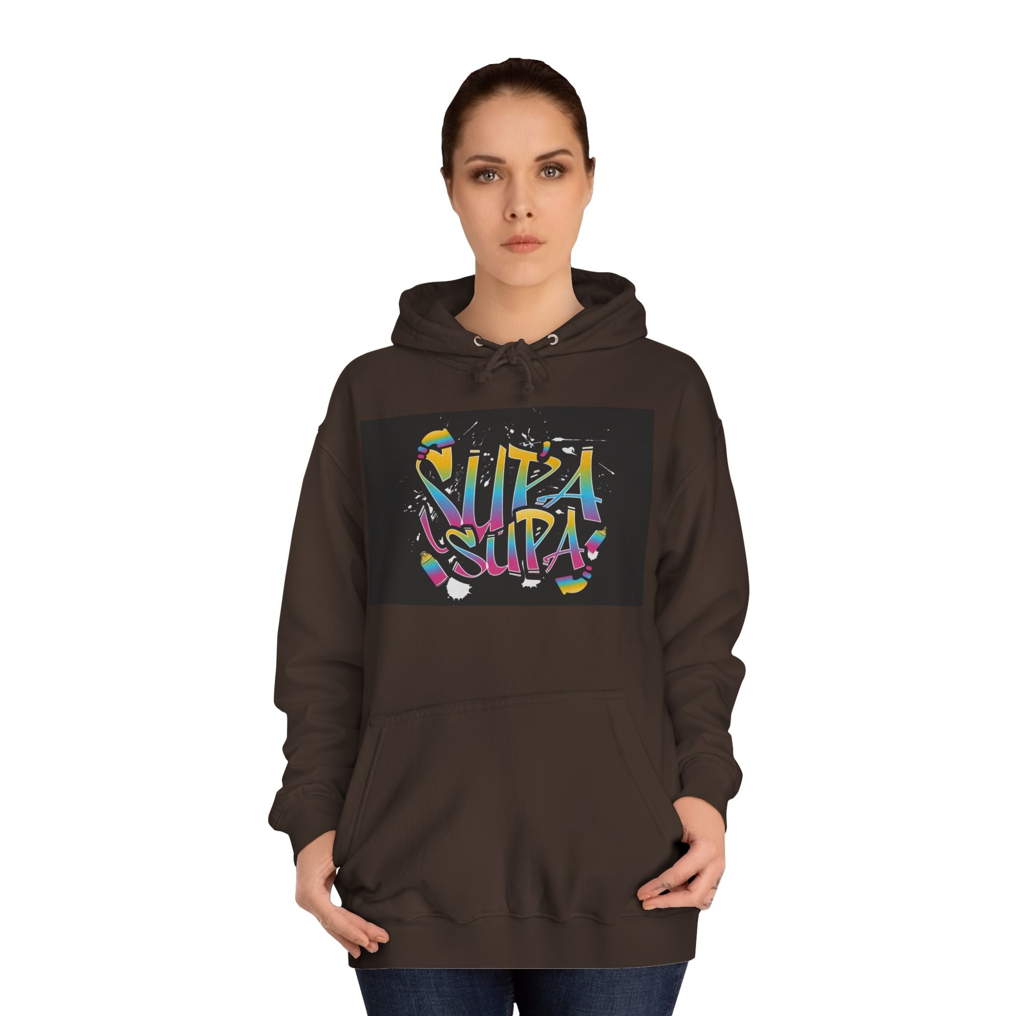 Colorful Unisex Supa Supa Hoodie, Casual Sweatshirt, Vibrant Apparel, Streetwear Hoodie