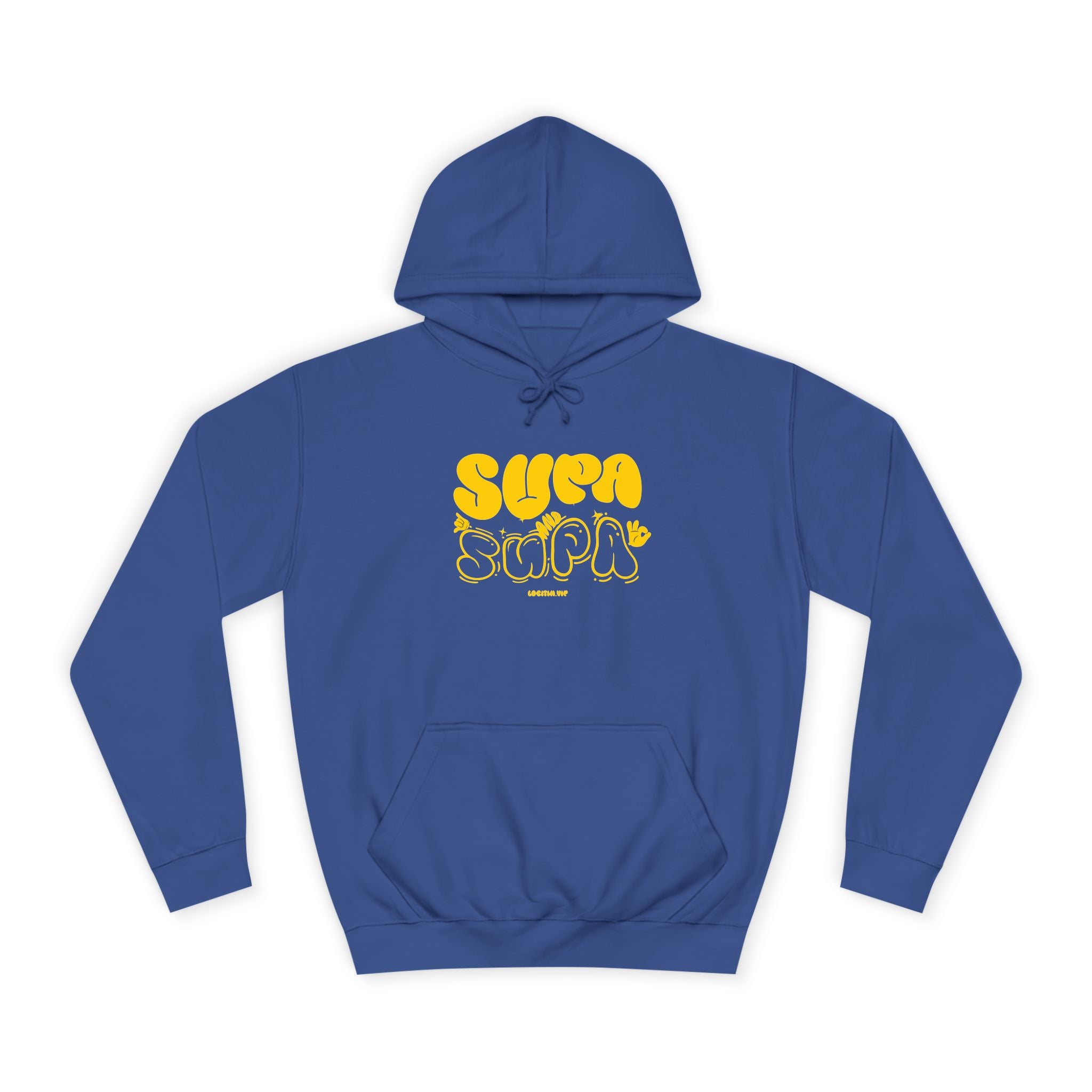 Cheerful Unisex Supa Supa Hoodie - Cozy Streetwear, Campus Style, Trendy Gift, Relaxed Fit, Perfect for Every day