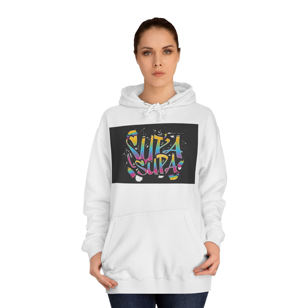 Colorful Unisex Supa Supa Hoodie, Casual Sweatshirt, Vibrant Apparel, Streetwear Hoodie