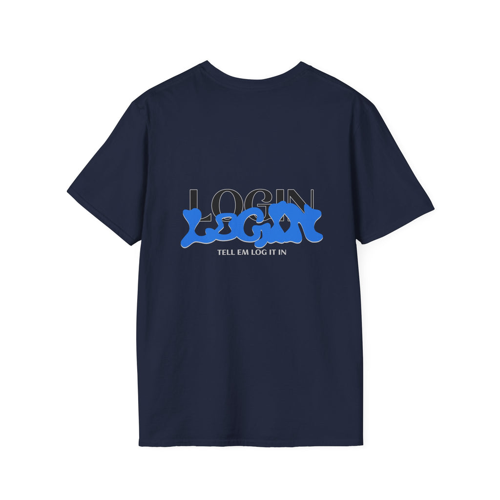 Login Graphic T-Shirt — Blue Drip Logo Tee