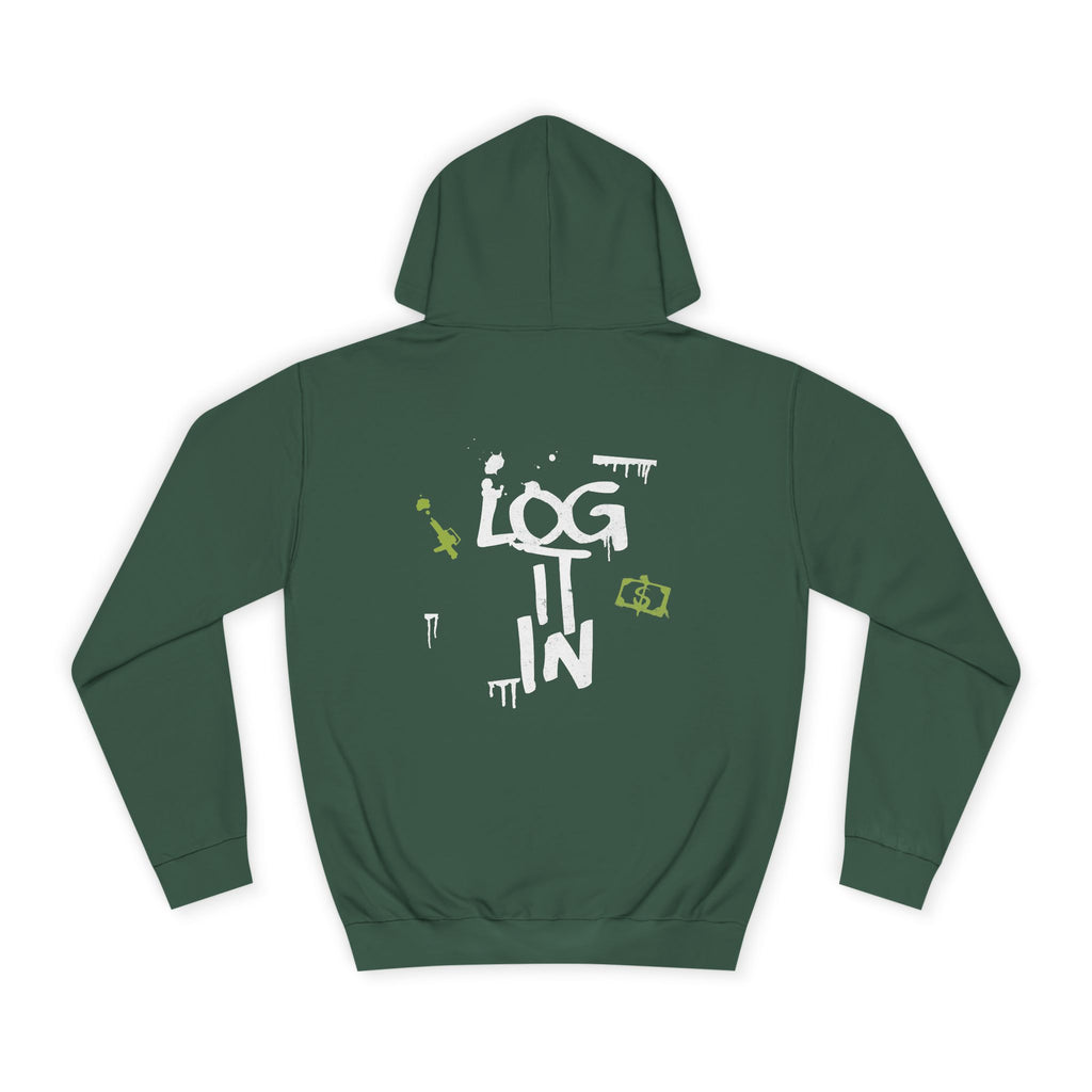 log it in Hoodie — Minimal Vintage Print
