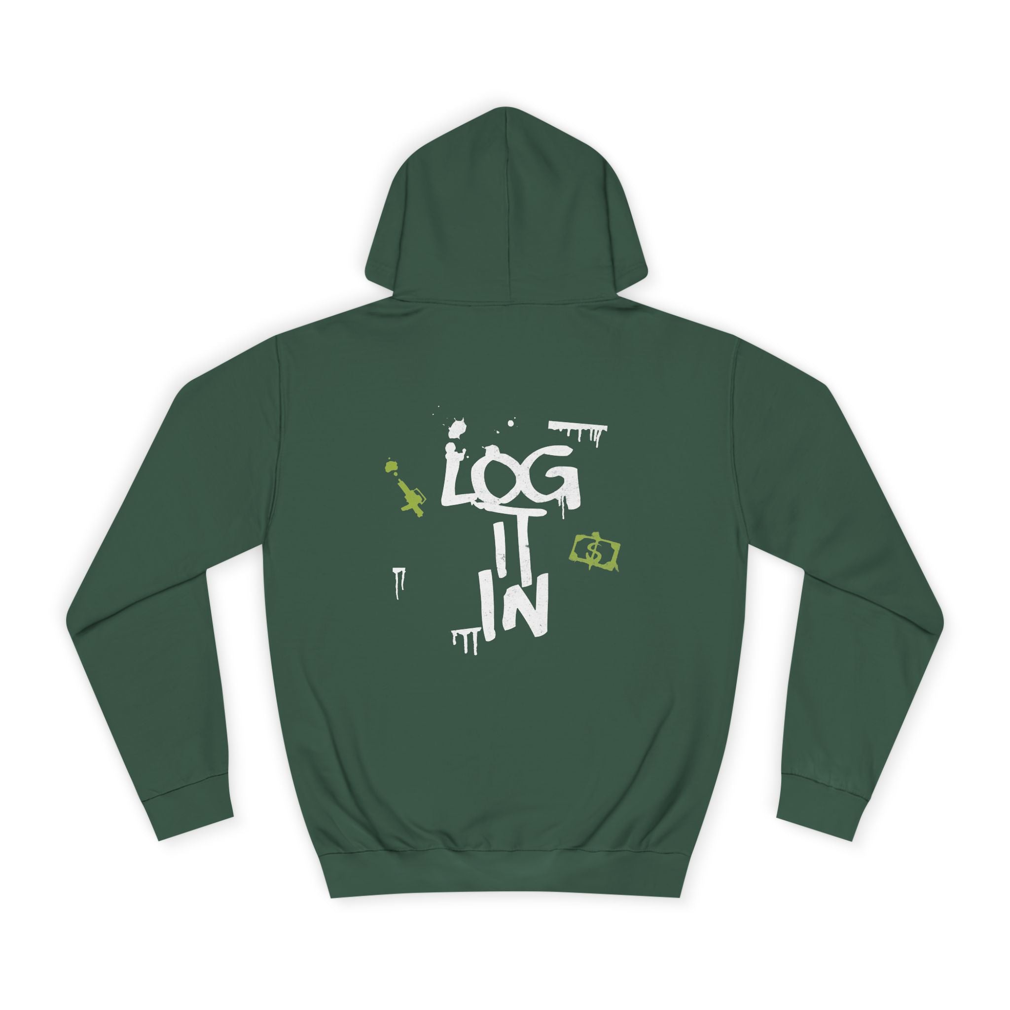 log it in Hoodie — Minimal Vintage Print