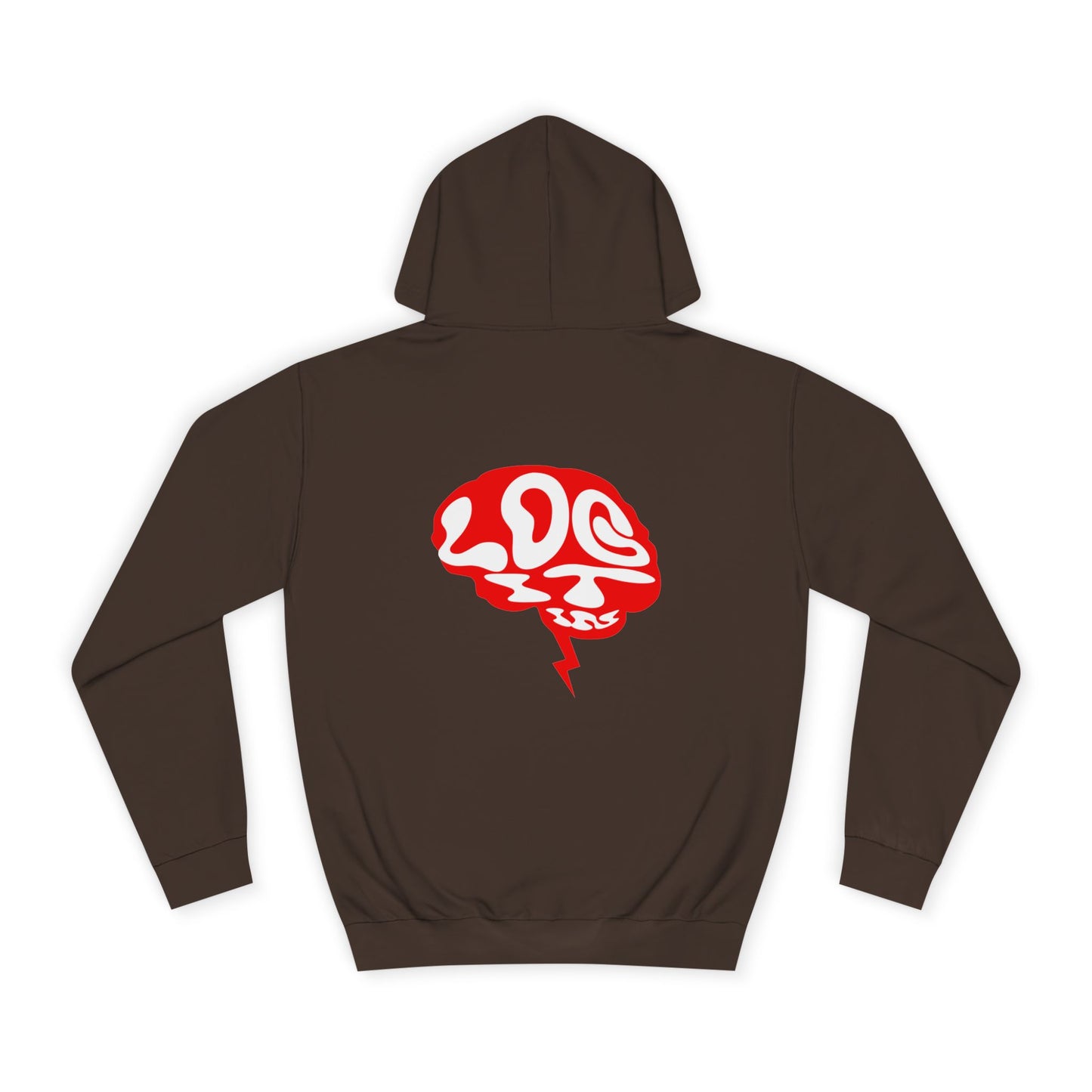 Unisex Log it in Hoodie with Unique Brain Design, Casual Wear, Trendy Apparel, Festive Occasions, Graphic Hoodie