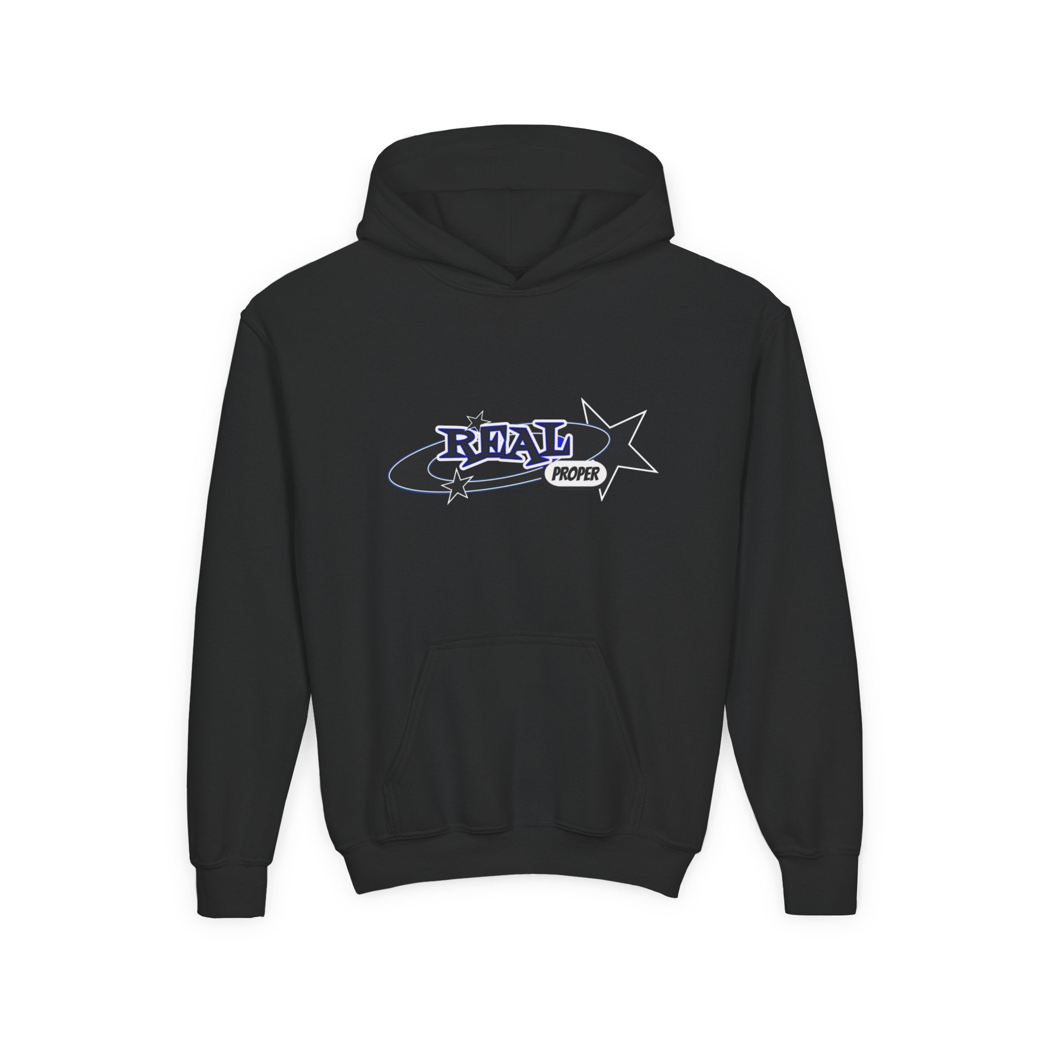 Youth Hoodie – "Real Proper" Star Graphic Pullover