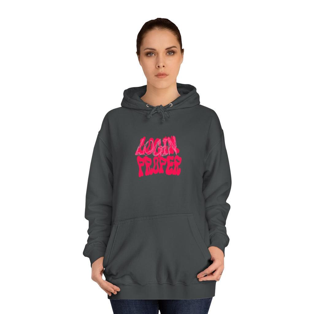 Trendy Unisex Hoodie - 'LOGIN PROPER' Graphic Sweatshirt for, Casual Wear, Gifts' Events, Street Style