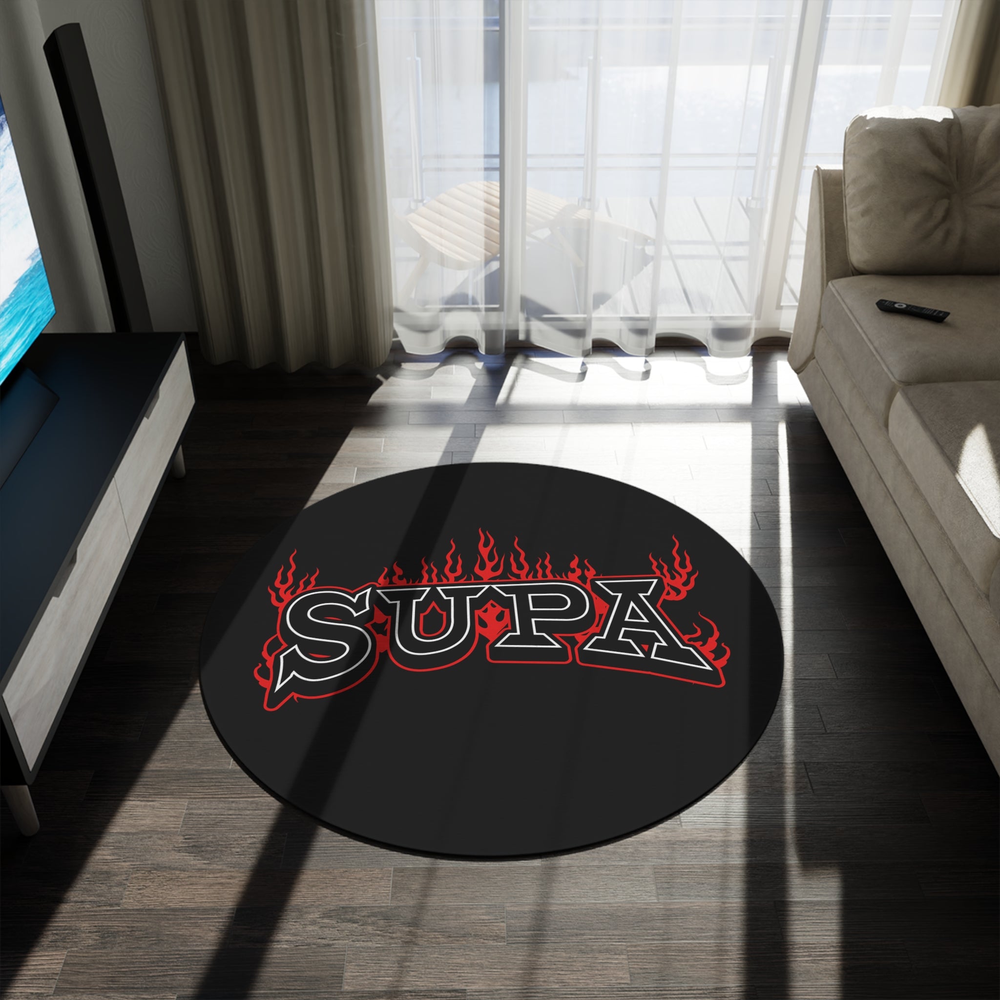Supa Flame Round Rug