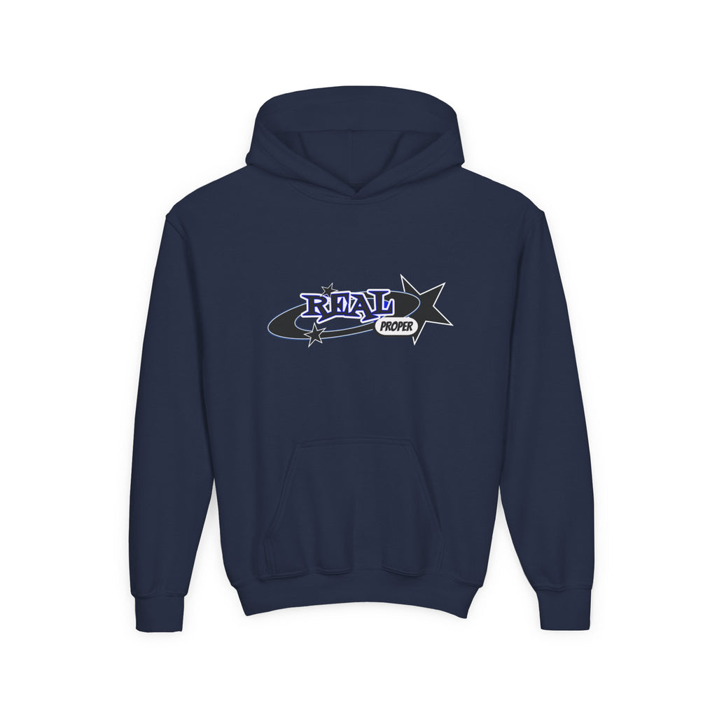Youth Hoodie – "Real Proper" Star Graphic Pullover