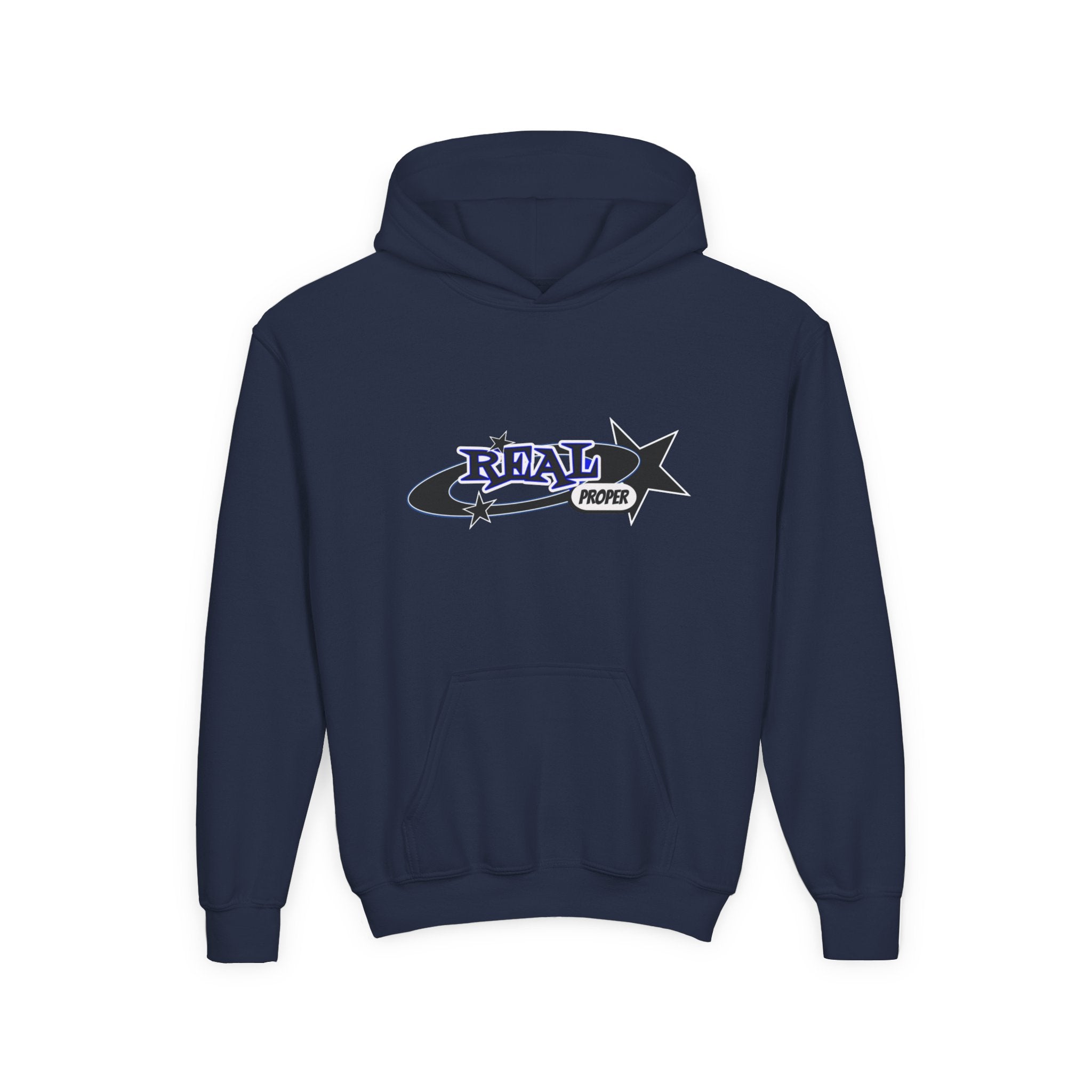 Youth Hoodie – "Real Proper" Star Graphic Pullover