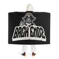 Hooded Sherpa Blanket - Cozy Black "Back Endz" Plush Lining