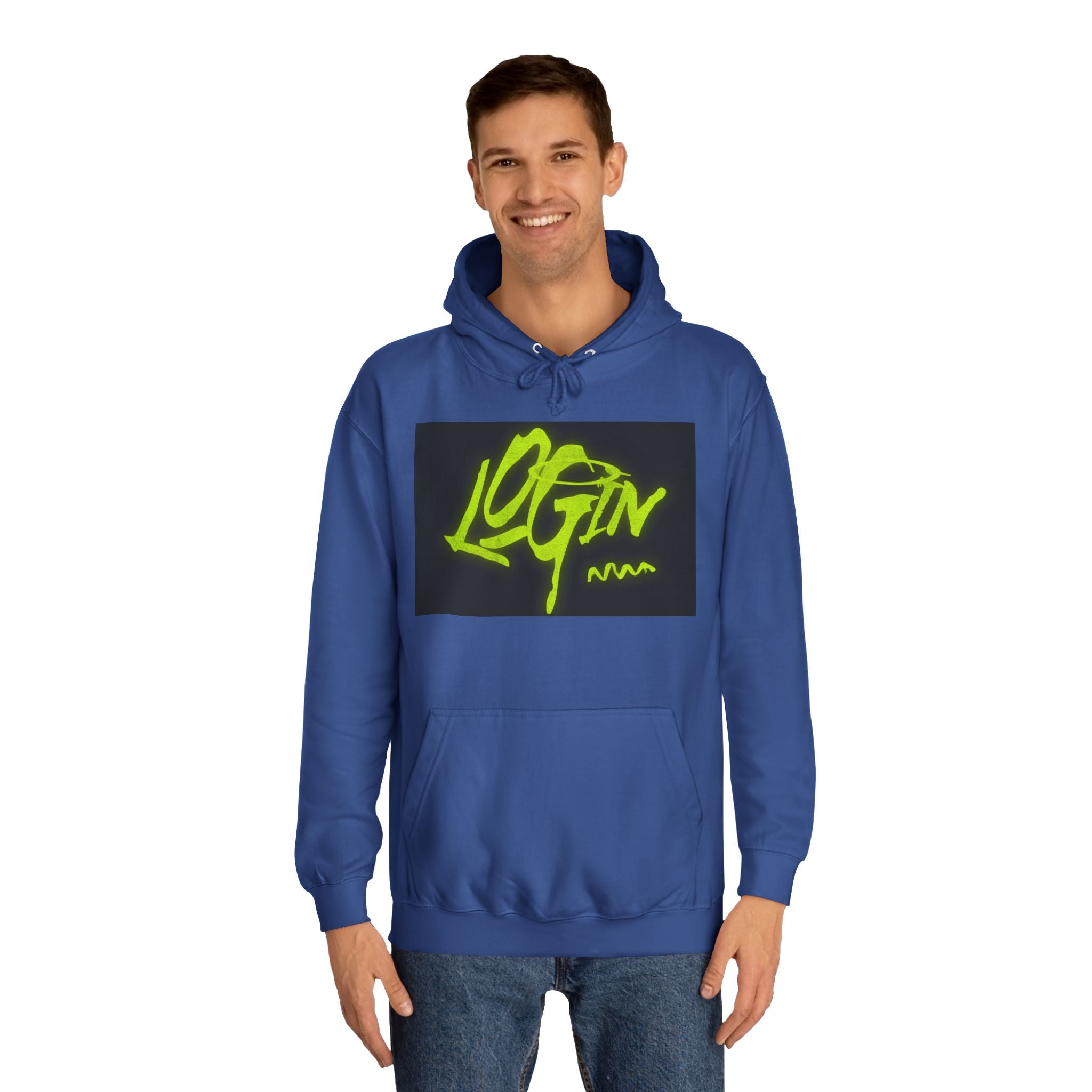 Trendy Unisex Hoodie - 'LOGIN' Graphic Design